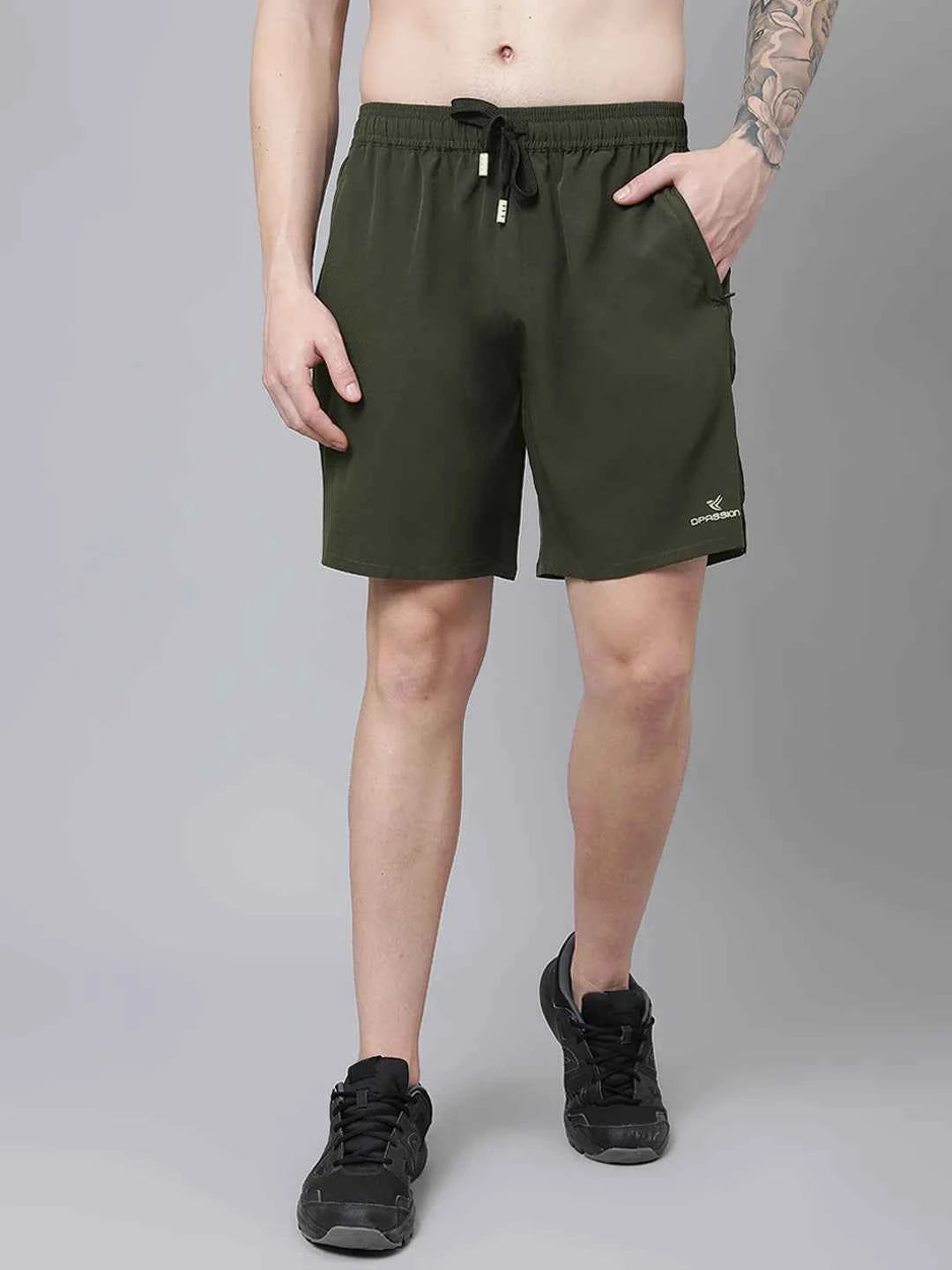 Dpassion Core Essential Training Shorts – Olive Green Performance Activewear