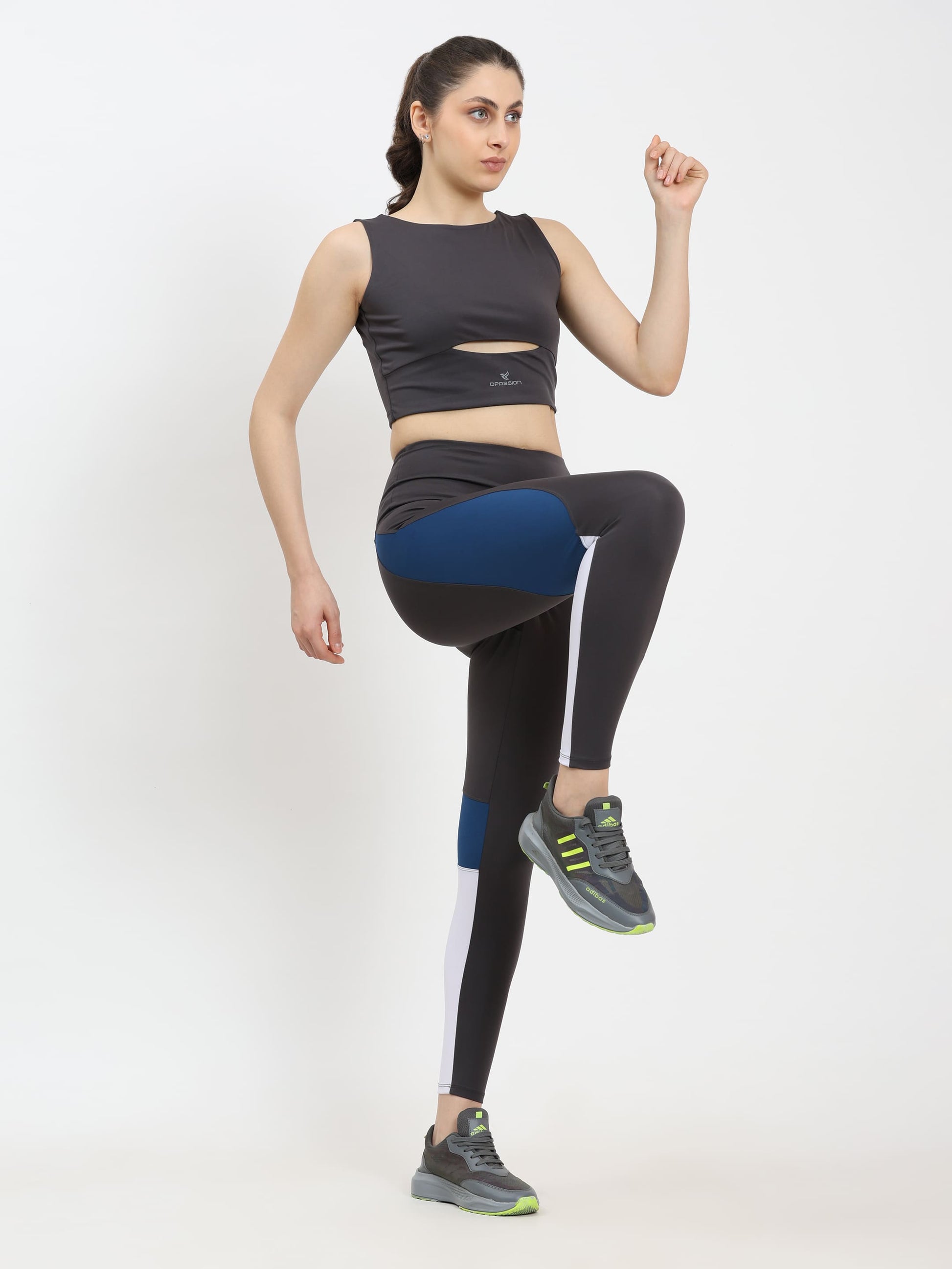Dpassion PowerFlex Sculpt Crop Set Black Navy - Dpassion