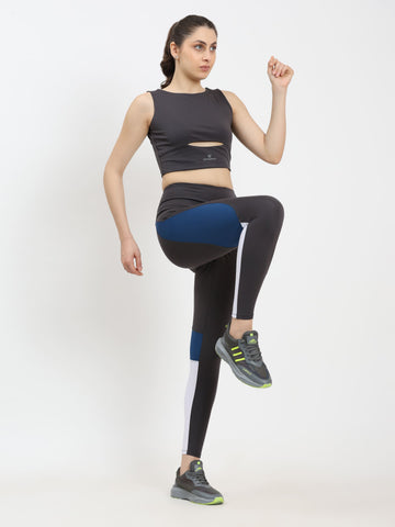 Dpassion PowerFlex Sculpt Crop Set Black Navy - Dpassion