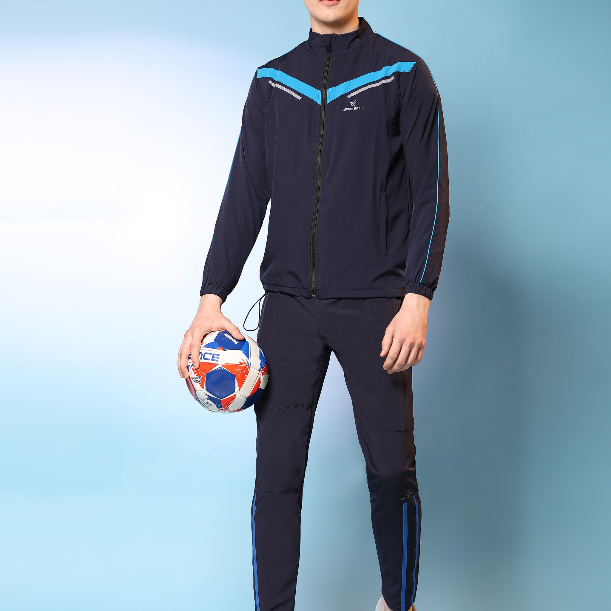 Colourblocked Polyester Regular fit Track Suit for Men