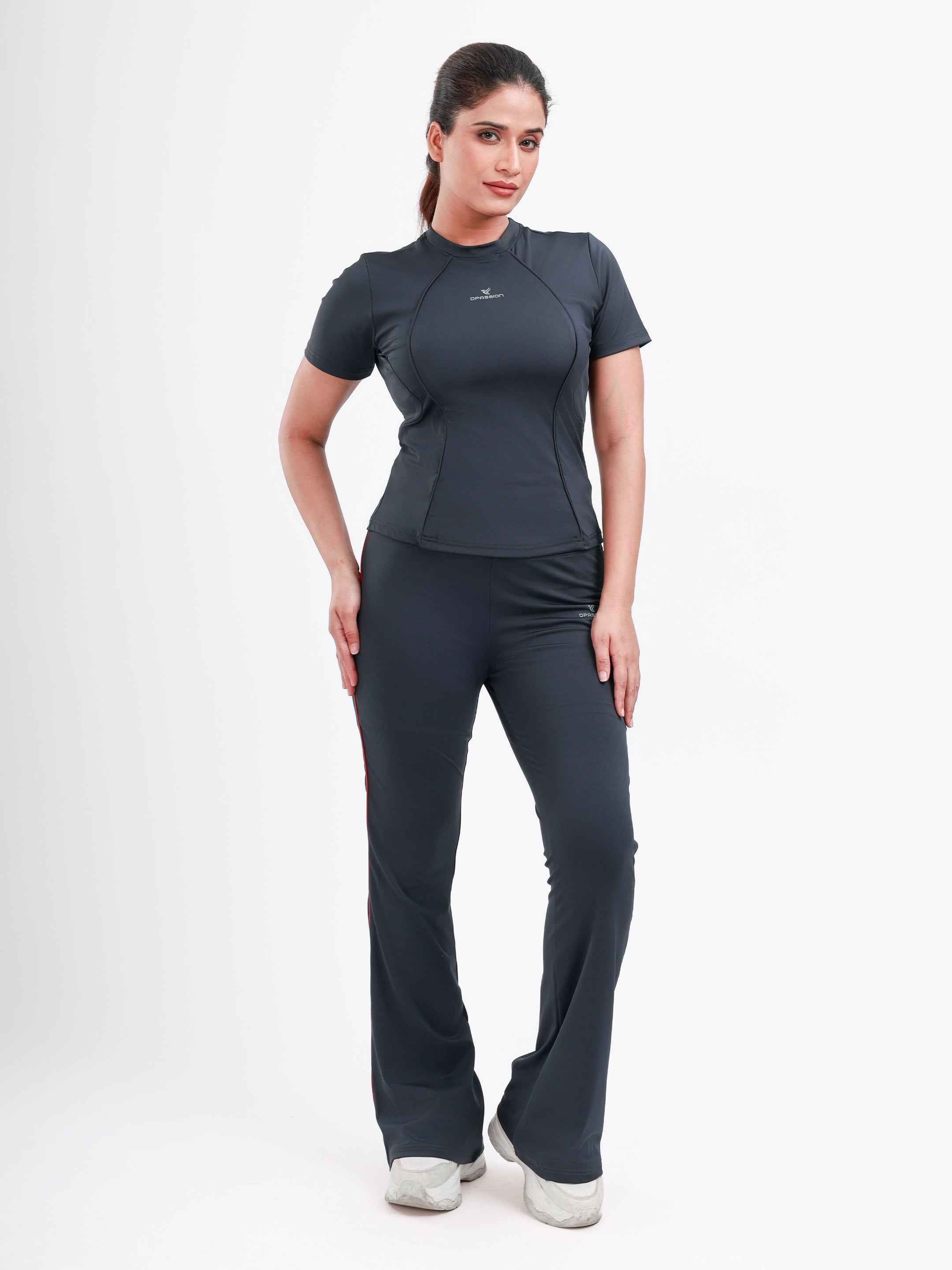 Dpassion Sculpt Flow Performance Co-Ord Set – Charcoal Activewear