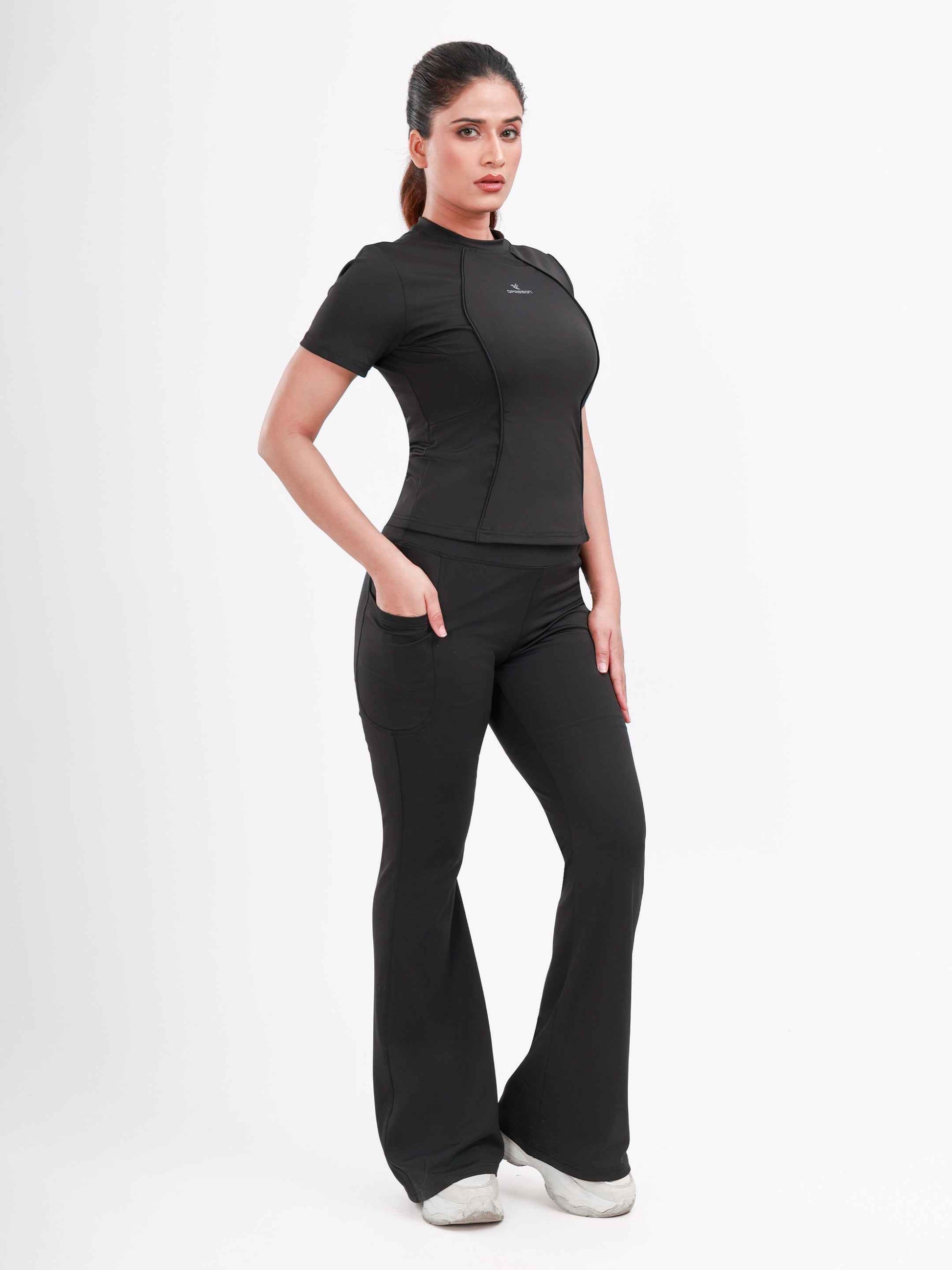 Dpassion ElevateCore Performance T-Shirt & Flare Pants Set