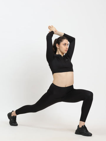 Dpassion CoreMotion Performance Co-Ord Set – Black Training Activewear - Dpassion