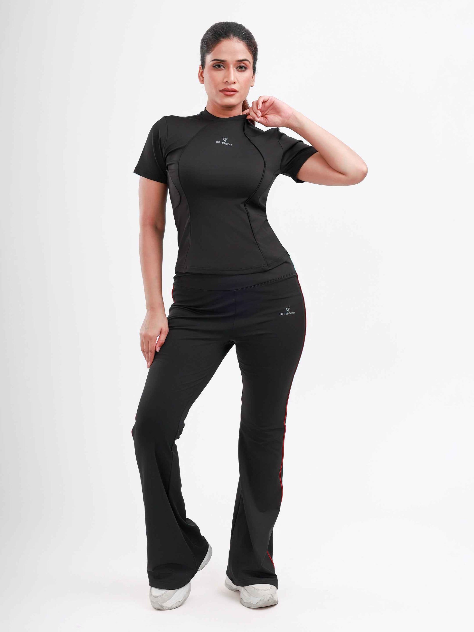Dpassion FlowStrike Performance Co-Ord Set – Black Activewear