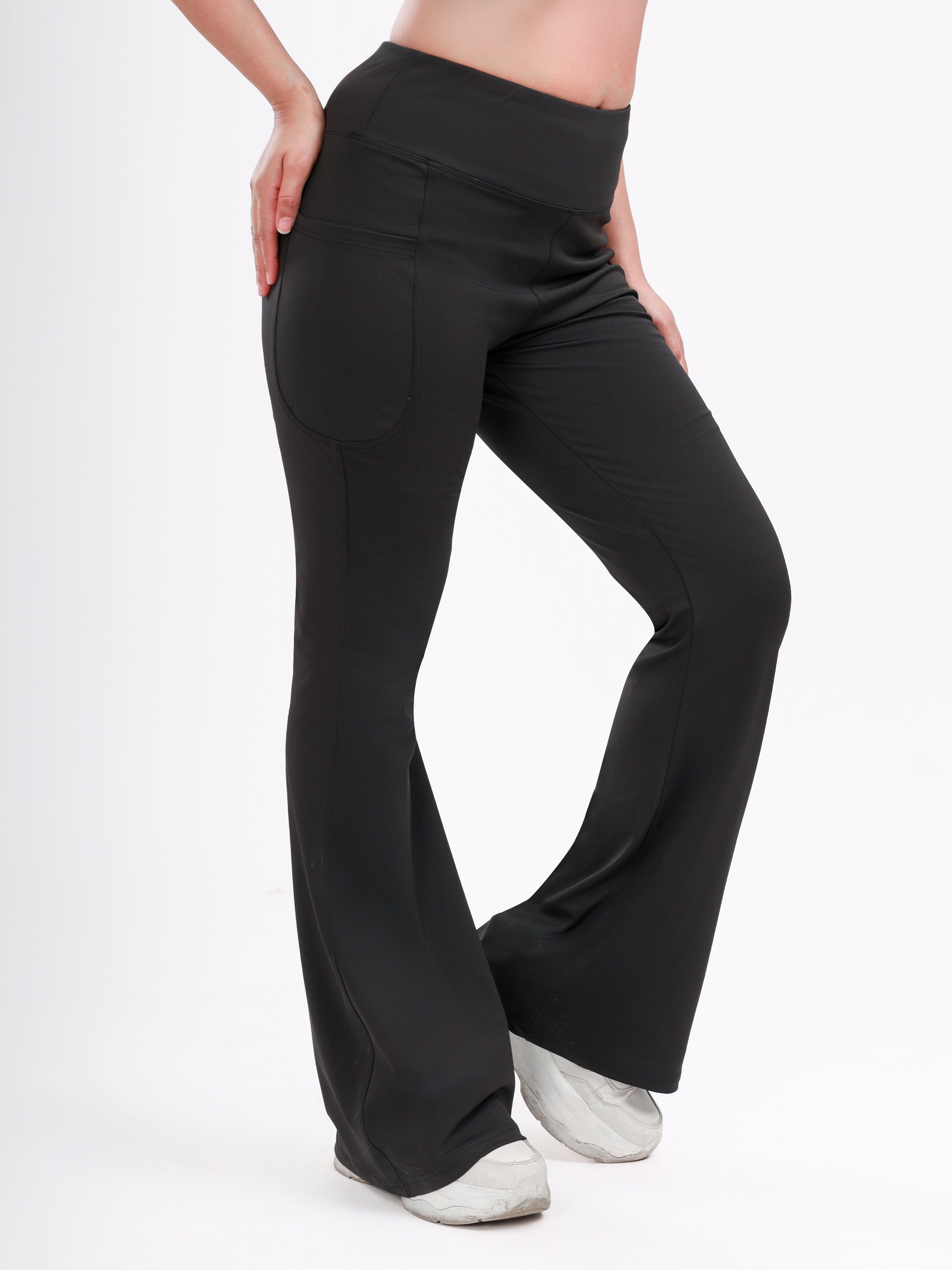 Dpassion Sculpt Flare Yoga Pants with Pocket – Performance Activewear