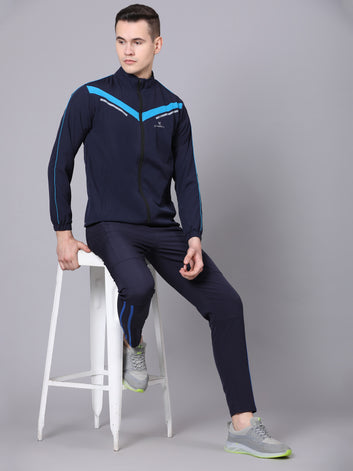 Colourblocked Polyester Regular fit Track Suit for Men