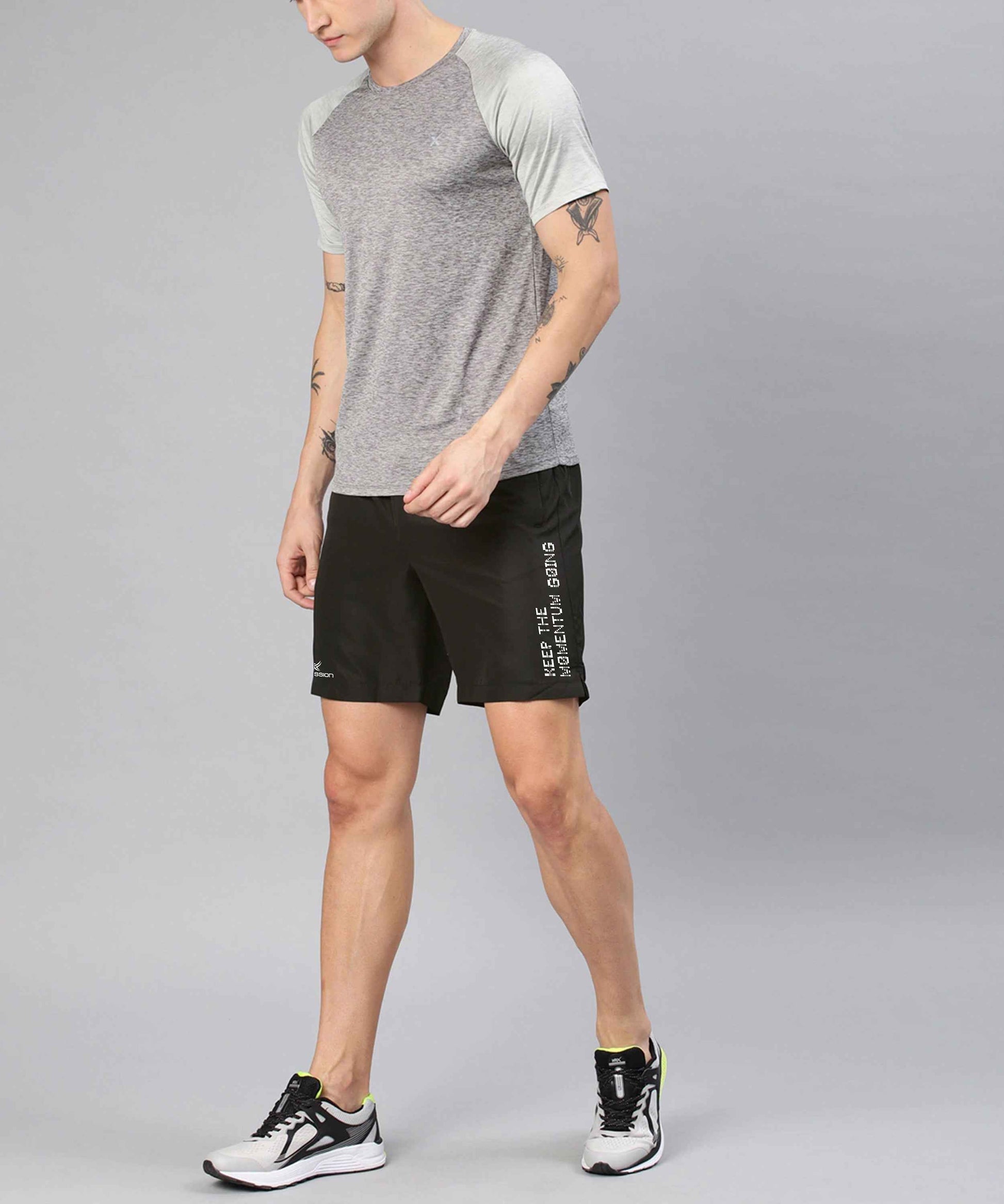 Dpassion Men Performance Training Shorts Black Lightweight Gym Wear