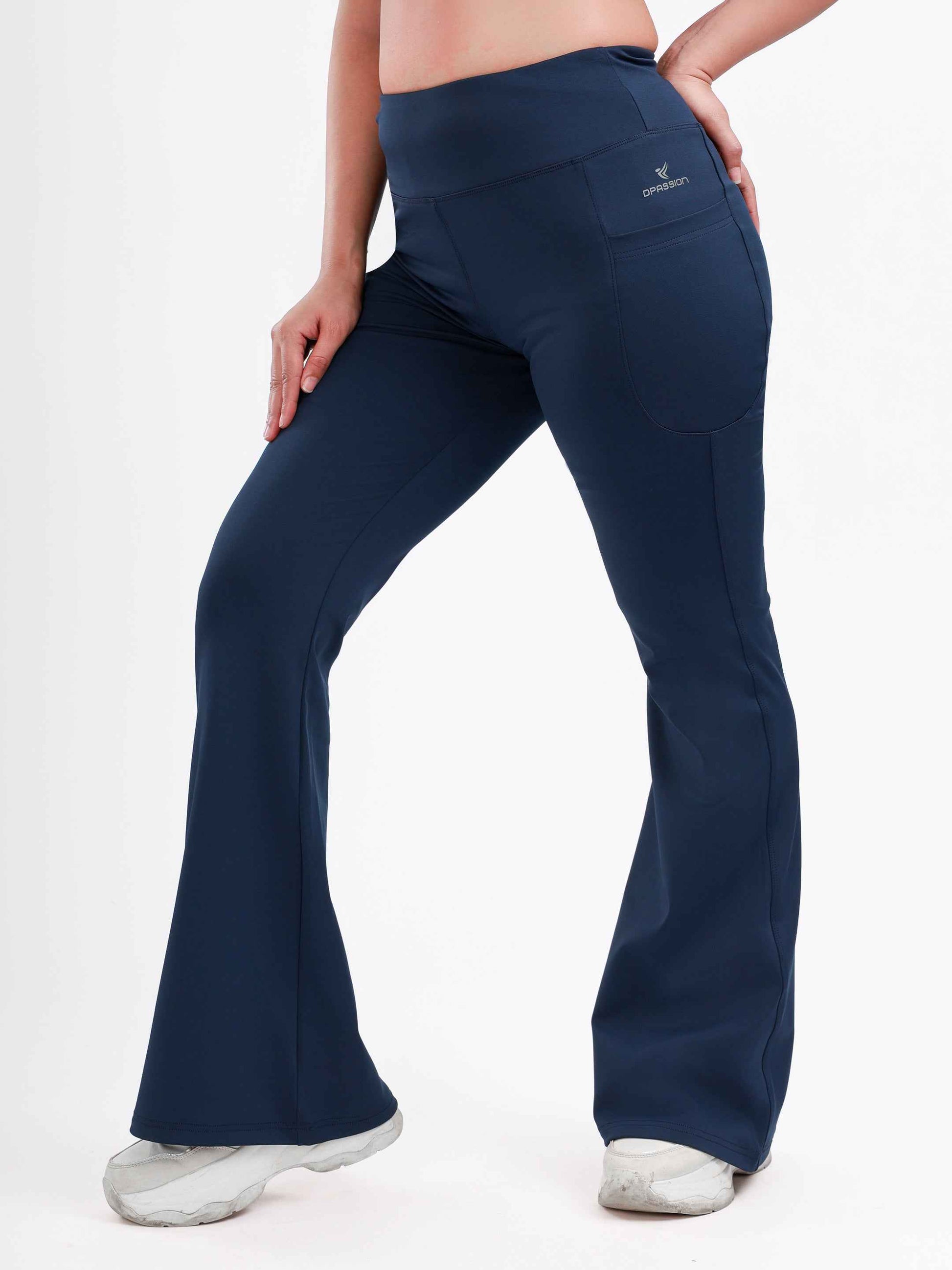 Dpassion Sculpt Flare Pants Navy High Waist Activewear