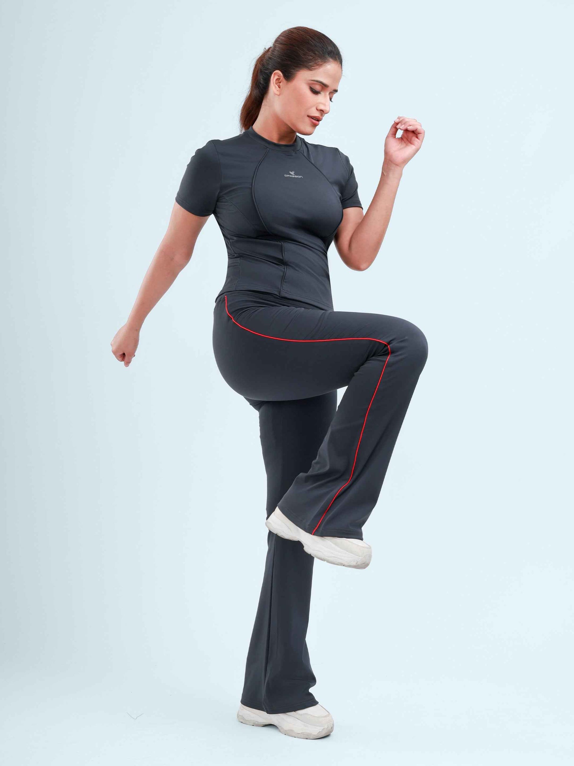 Dpassion Sculpt Flow Performance Co-Ord Set – Charcoal Activewear