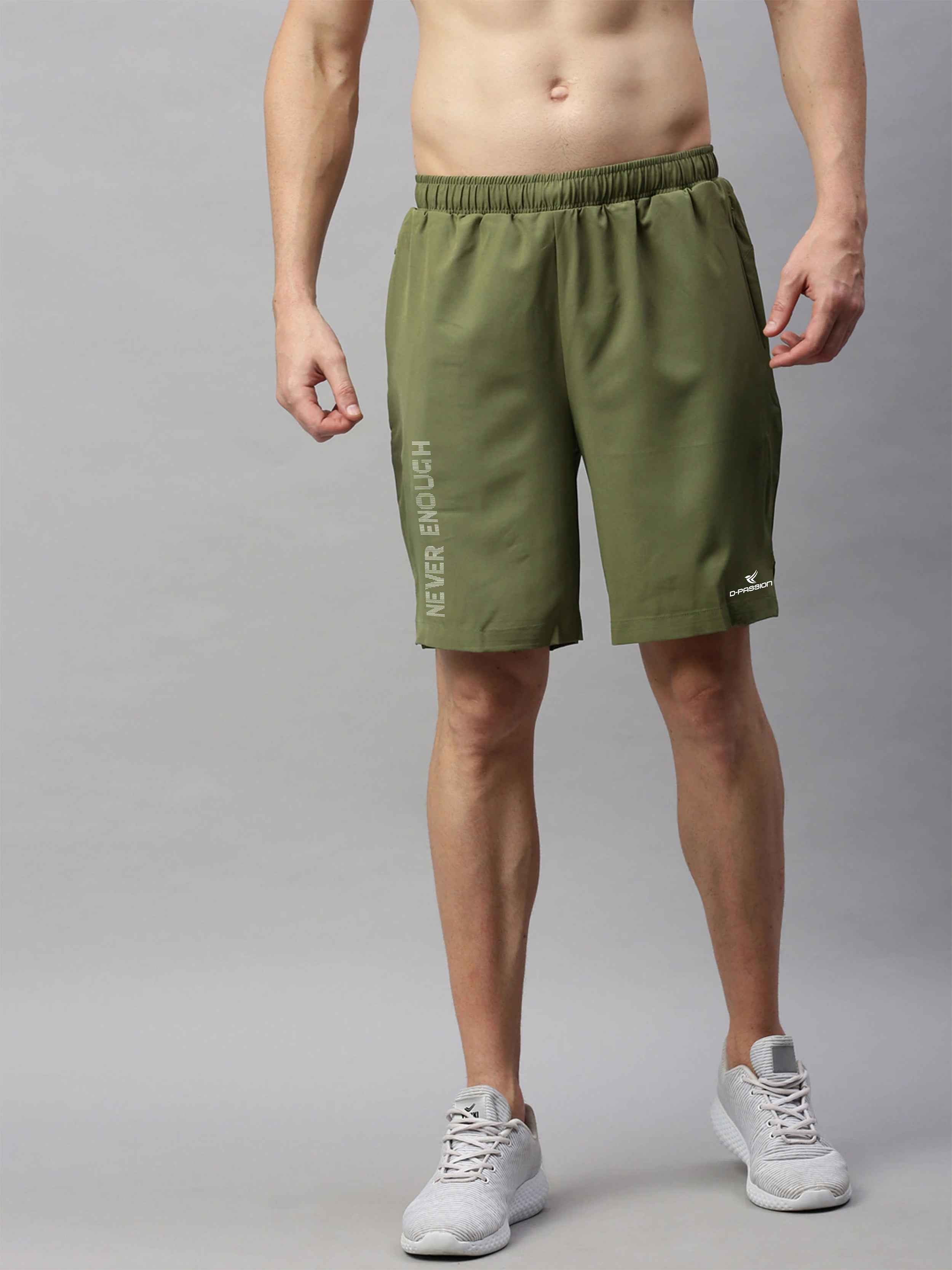Dpassion Never Enough Performance Training Shorts – Olive Activewear