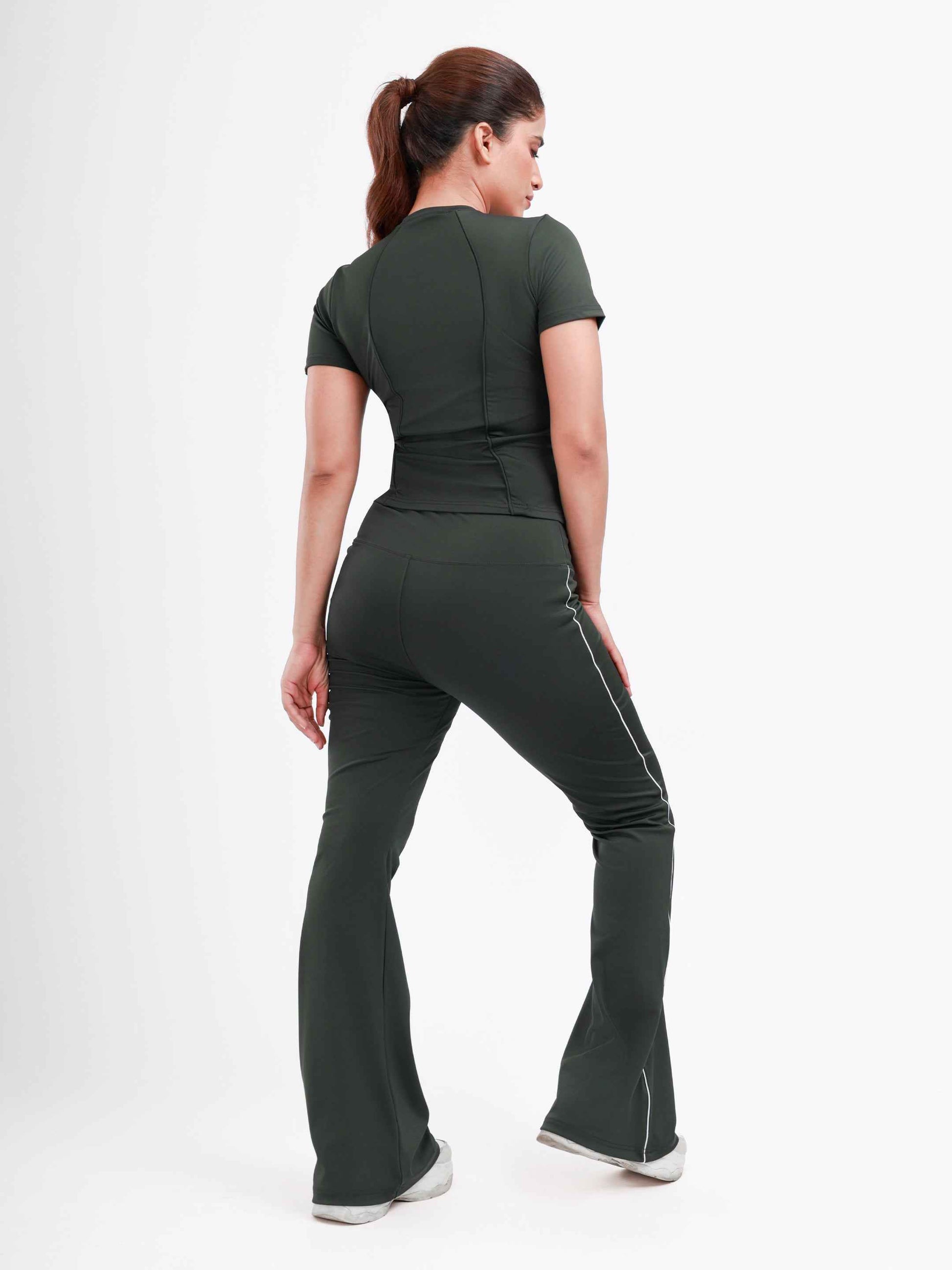 Dpassion FlowCore Performance Co-Ord Set – Olive Green Activewear