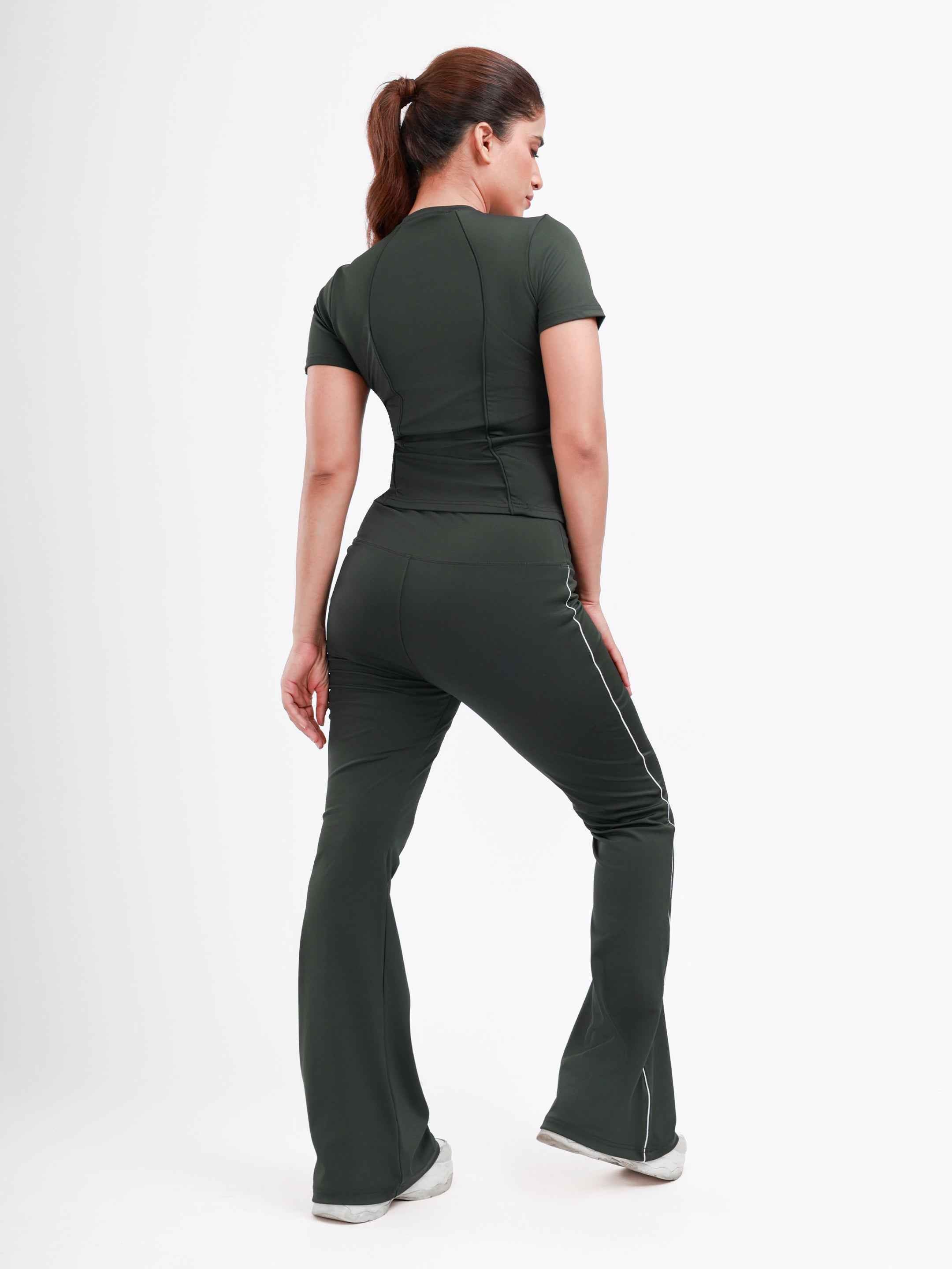 Dpassion FlowCore Performance Co-Ord Set – Olive Green Activewear