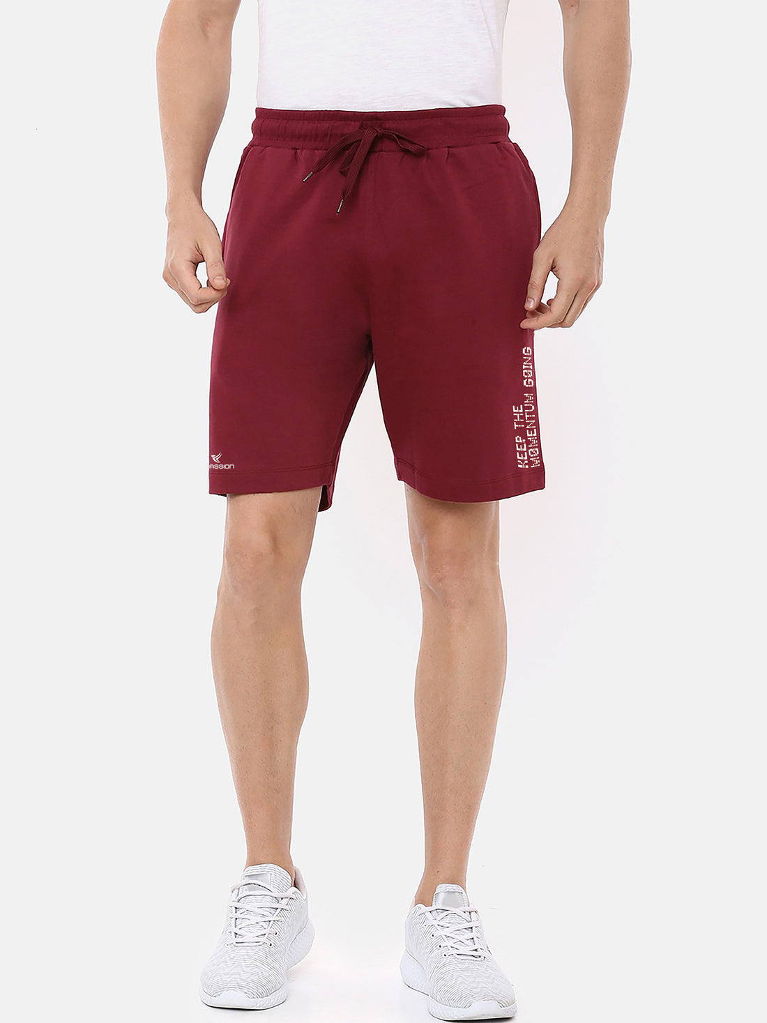 Dpassion Men Training Shorts Maroon Performance Gym Activewear
