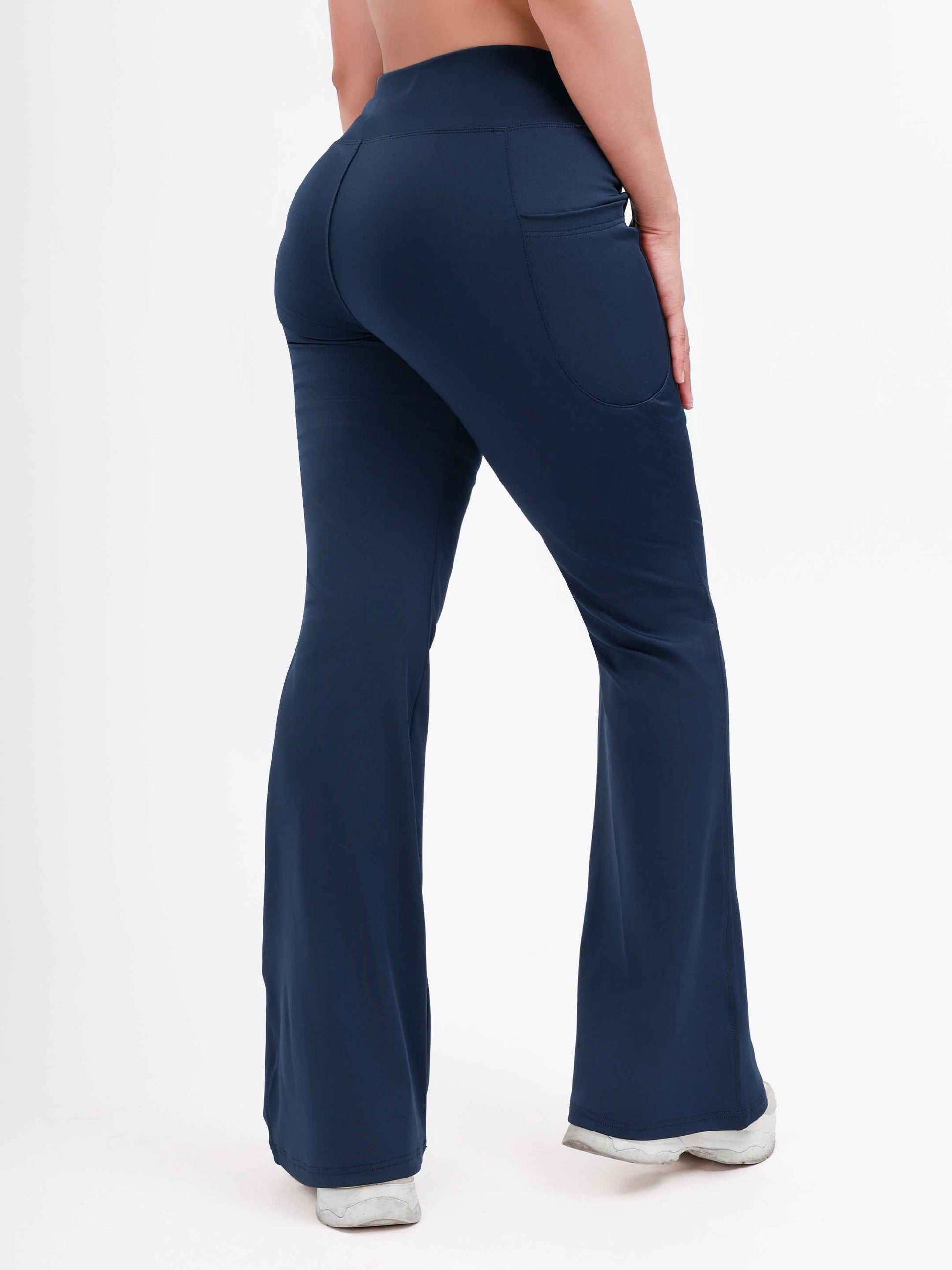 Dpassion Sculpt Flare Pants Navy High Waist Activewear