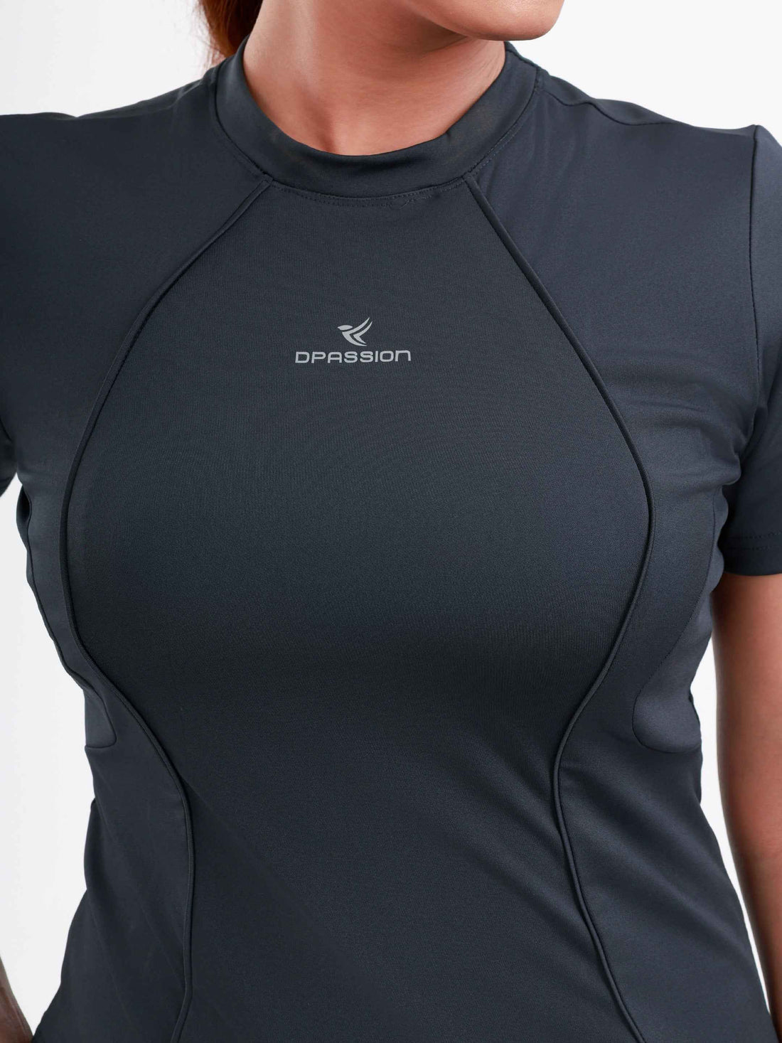 Dpassion SculptFit Performance Tee Charcoal Women Activewear Top