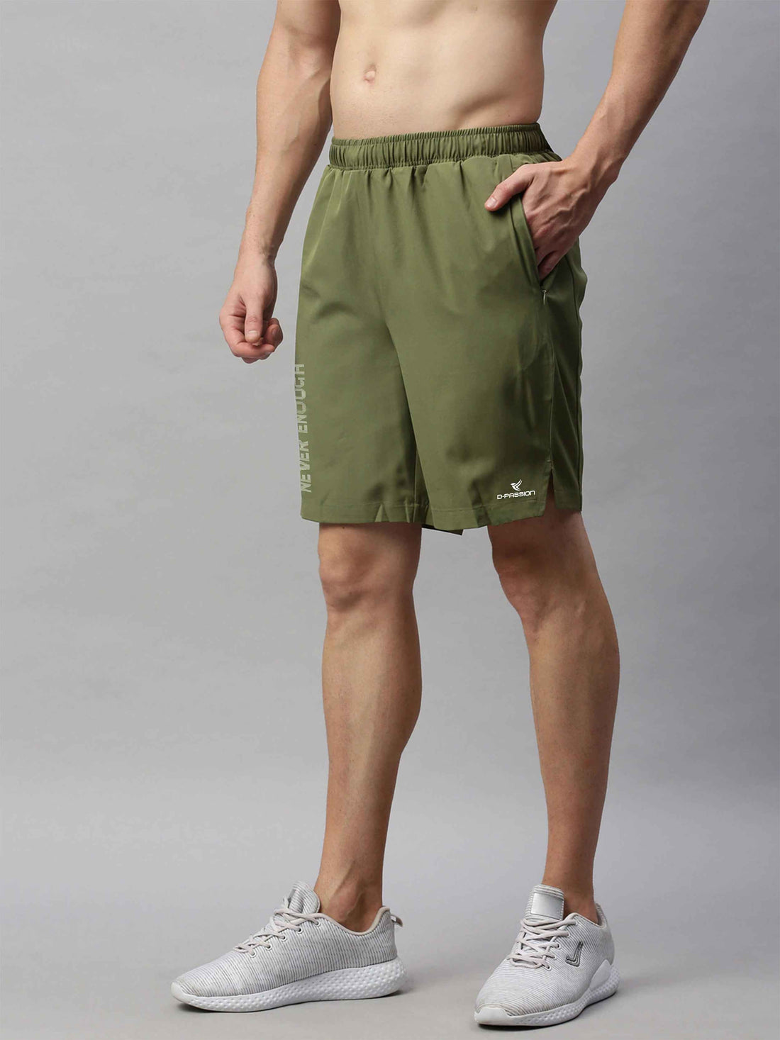 Dpassion Never Enough Performance Training Shorts – Olive Activewear