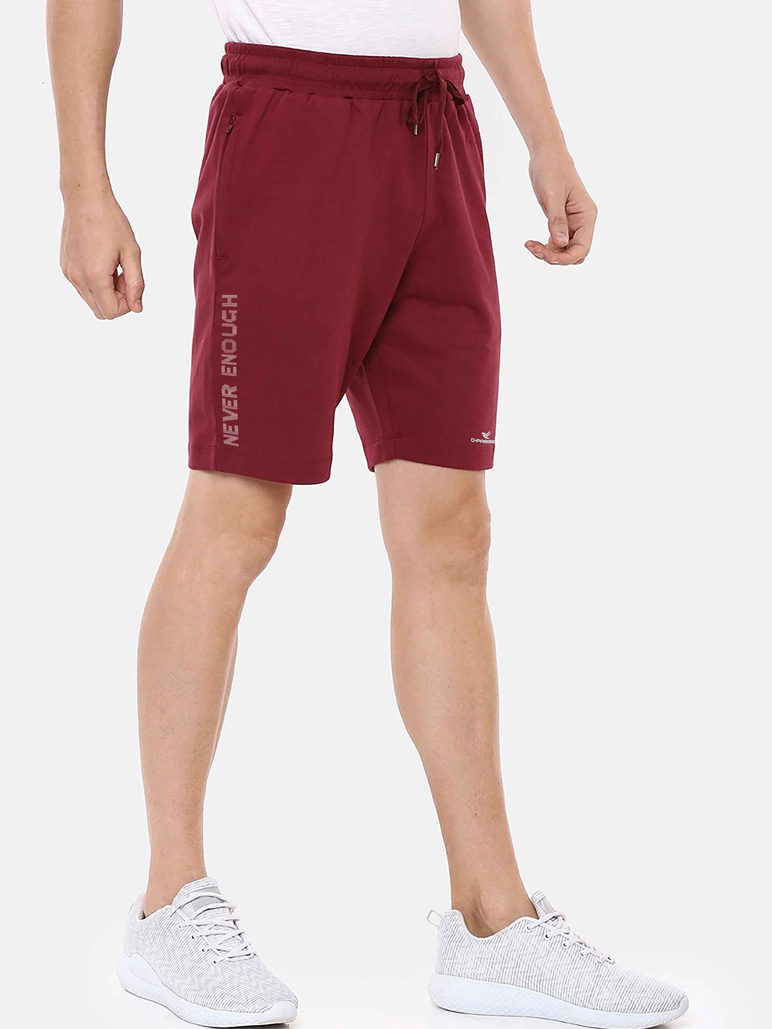 Dpassion Never Enough Premium Training Shorts – Maroon Activewear
