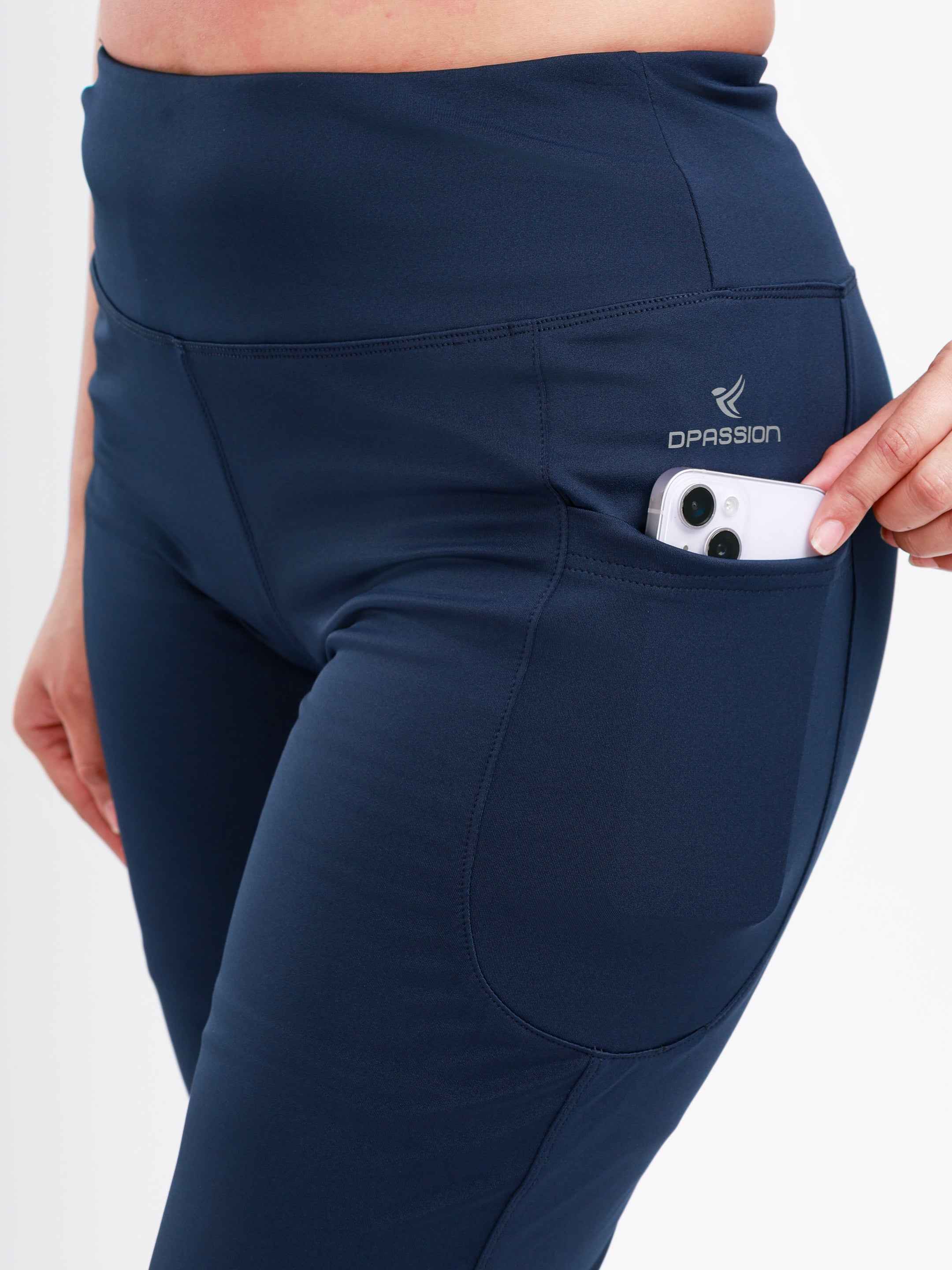 Dpassion Sculpt Flare Pants Navy High Waist Activewear