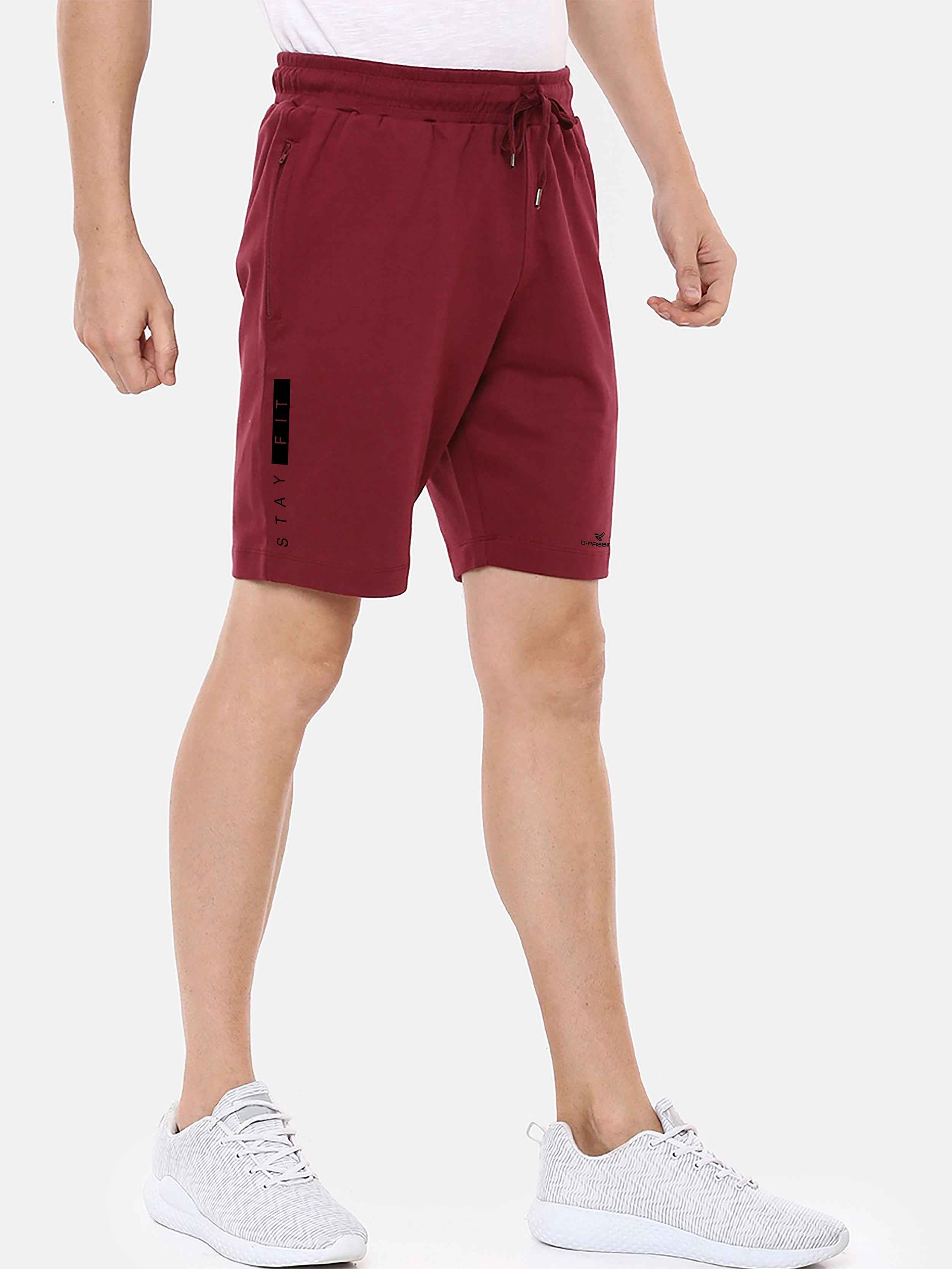 Dpassion Stay Fit Premium Training Shorts – Maroon Activewear