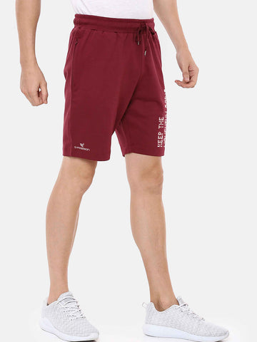 Dpassion Men Training Shorts Maroon Performance Gym Activewear