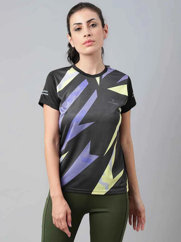 Dpassion Women Sonic Strike Graphic Performance T-Shirt