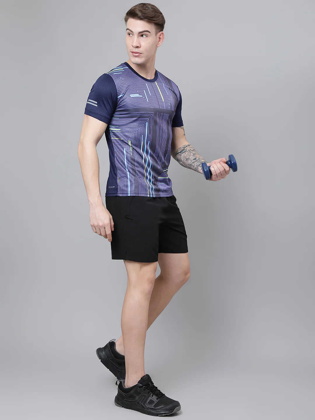 180 GSM Micro PP Men's Training T-Shirt Sublimation Print Multi Color