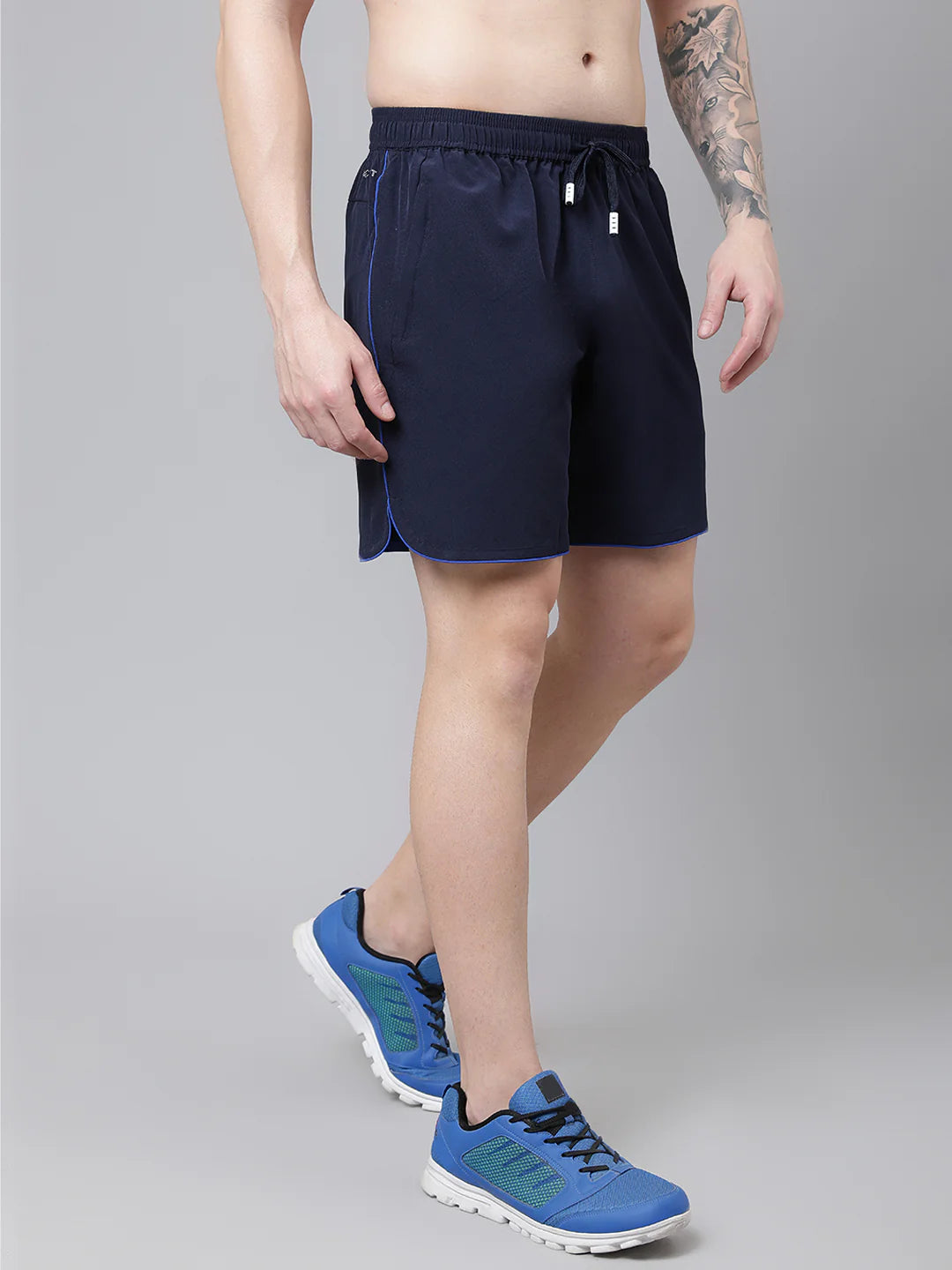 Dpassion Velocity Edge Training Shorts Navy Blue Performance Fit - Dpassion