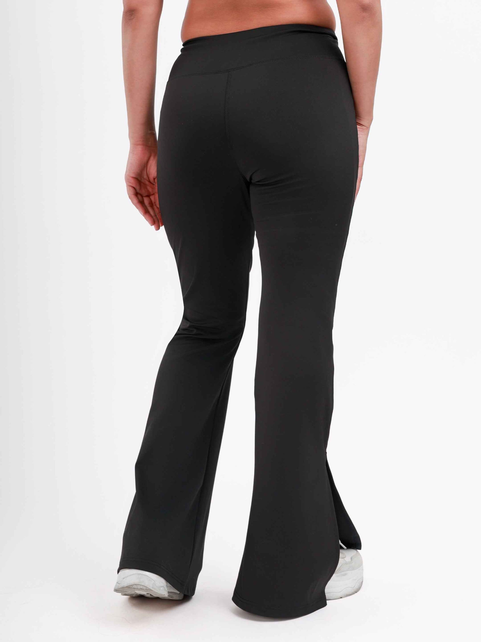 Dpassion Women SculptFit Flared Activewear Set Black Gym Wear