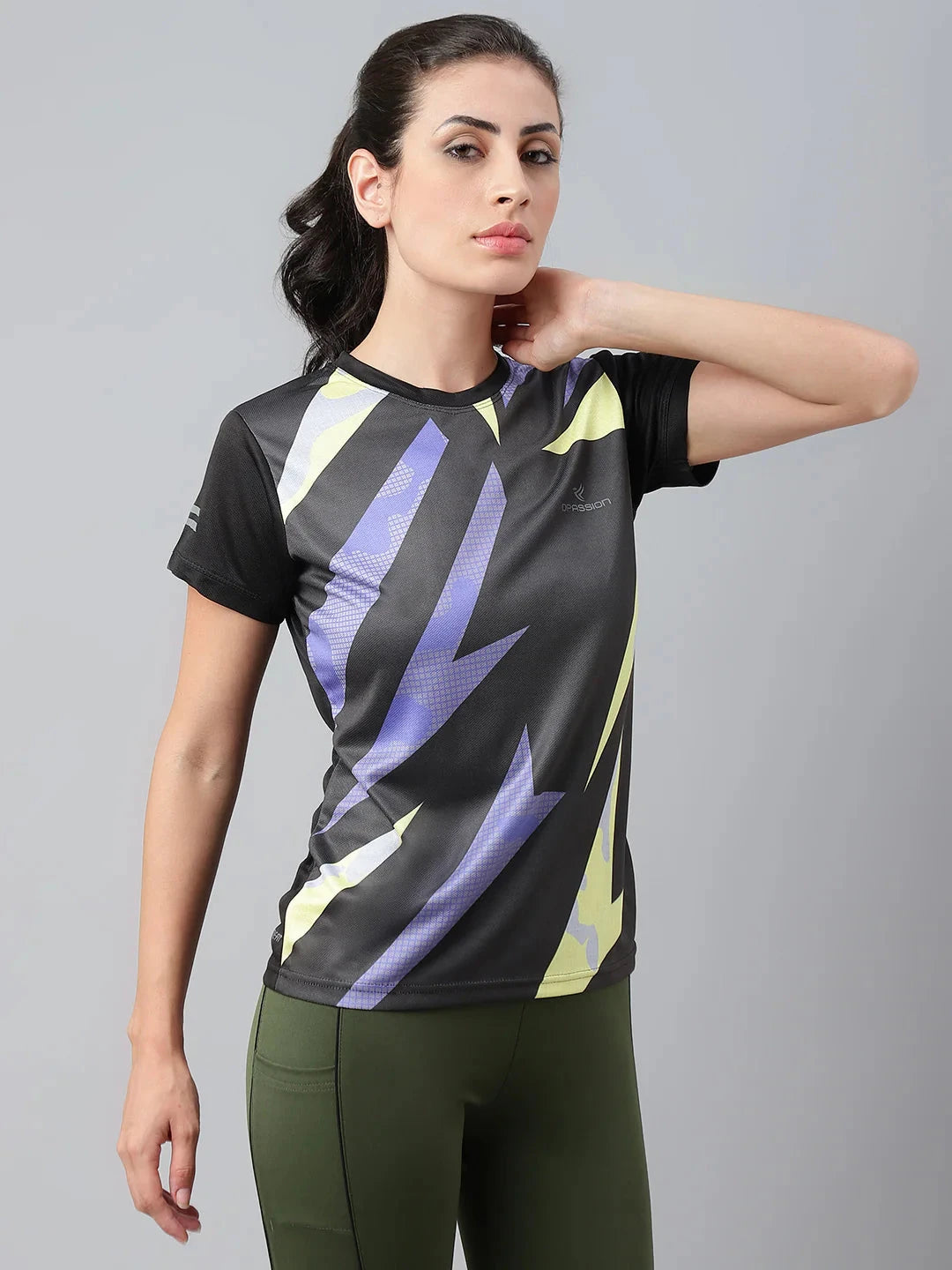 Dpassion Women Sonic Strike Graphic Performance T-Shirt