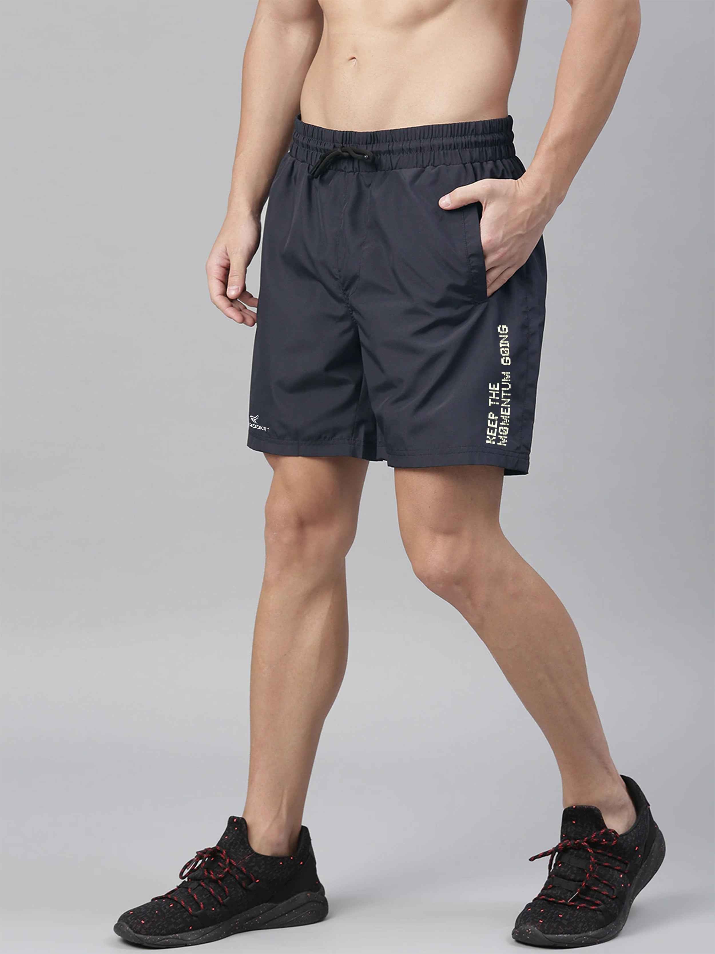 Dpassion Men Performance Training Shorts Navy Lightweight Gym Wear