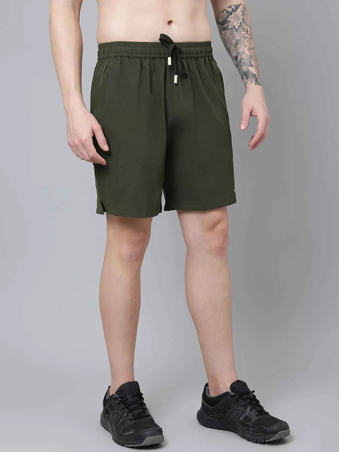 Dpassion Core Essential Training Shorts – Olive Green Performance Activewear
