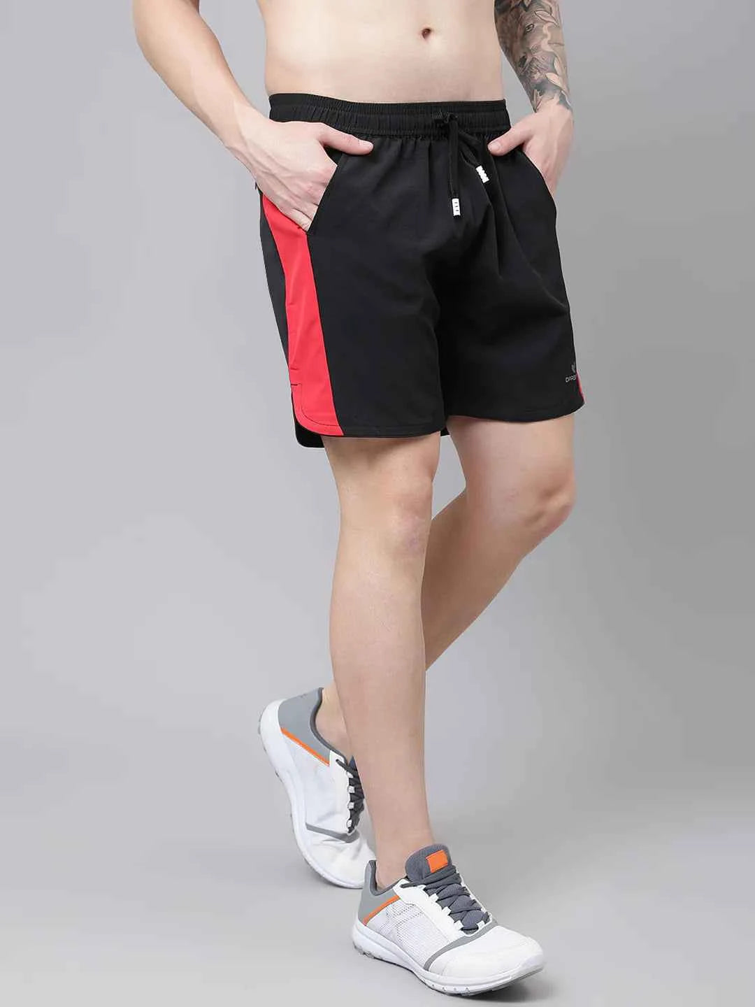 Dpassion Edge Panel Training Shorts Black Red Performance Wear