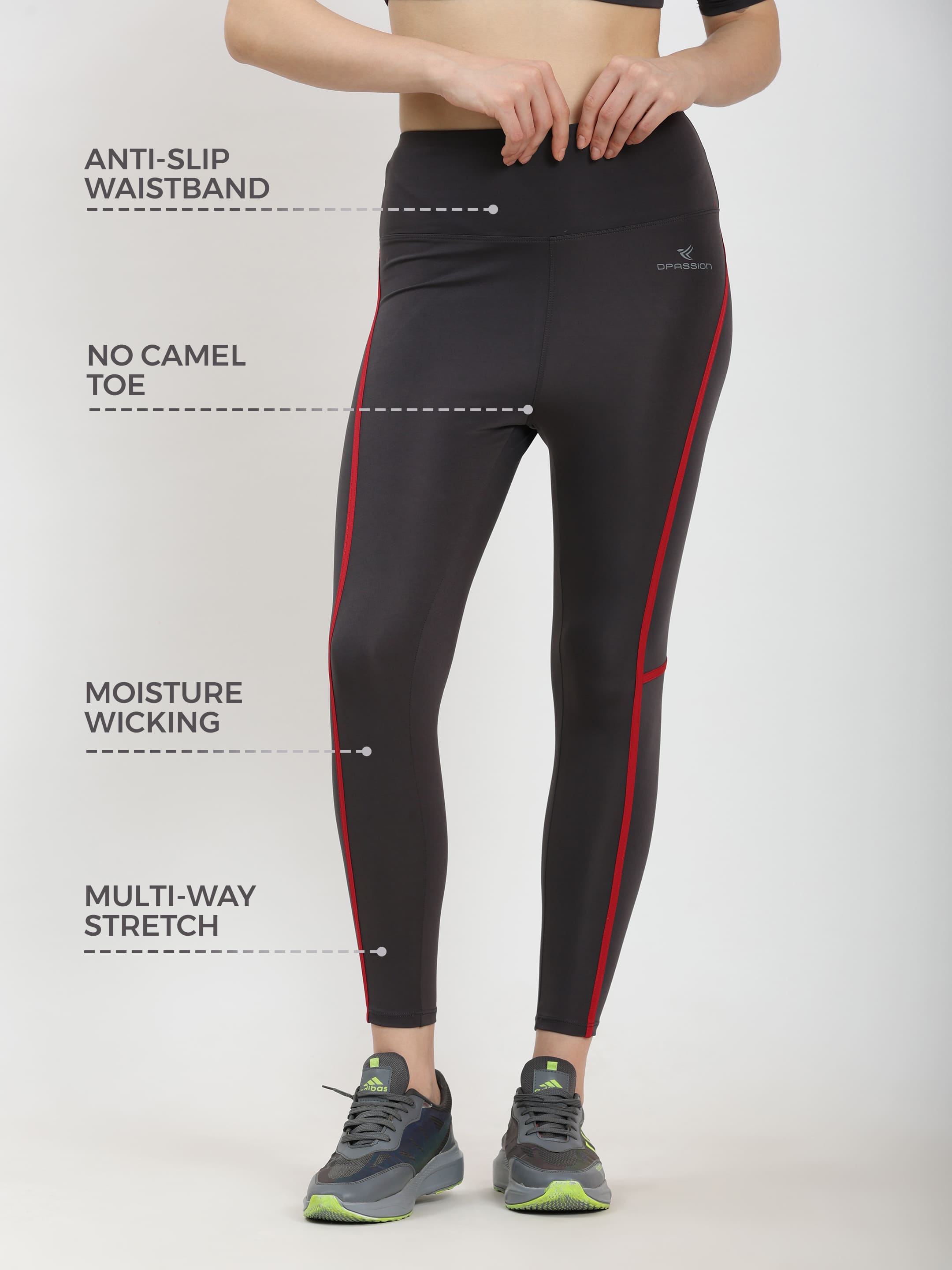 Dpassion Edge Sculpt High Waist Leggings – Performance Activewear - Dpassion
