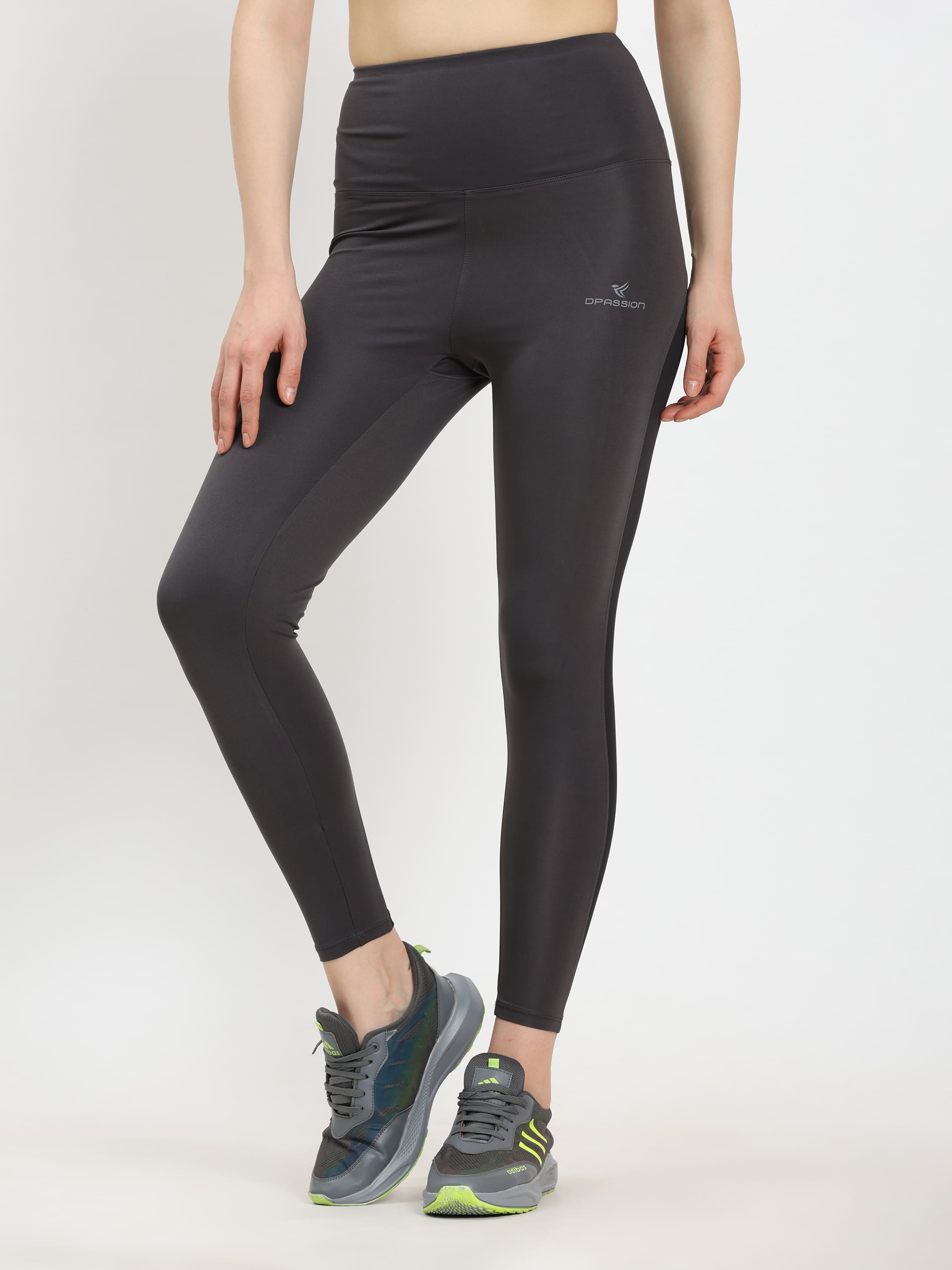 Dpassion Graphite Sculpt High Waist Performance Leggings - Dpassion