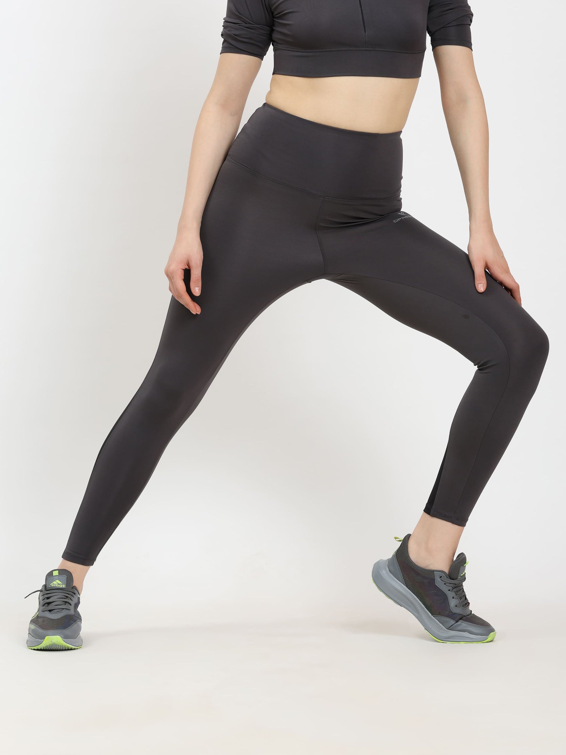 Dpassion Graphite Sculpt High Waist Performance Leggings - Dpassion