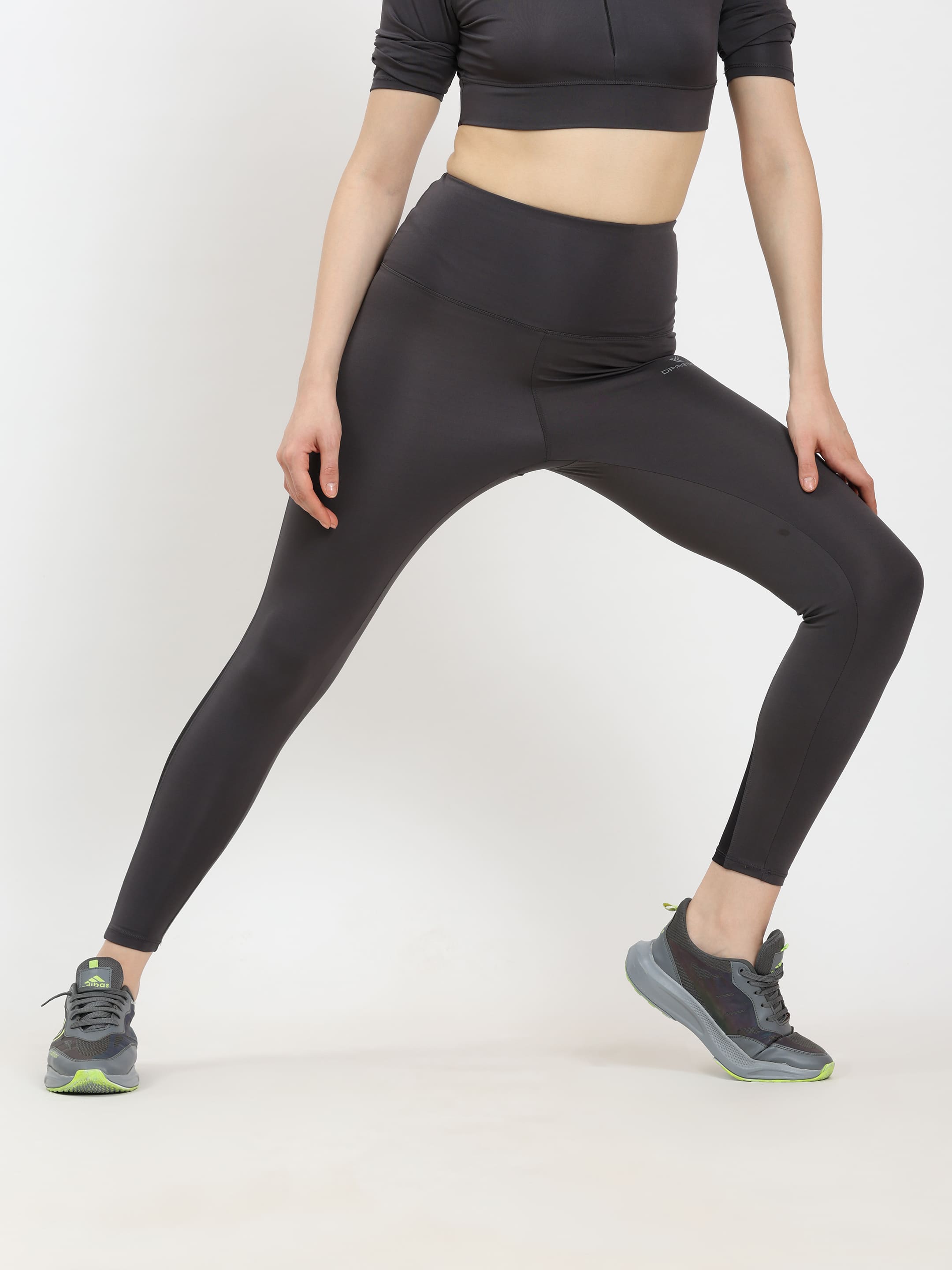 Dpassion Graphite Sculpt High Waist Performance Leggings - Dpassion