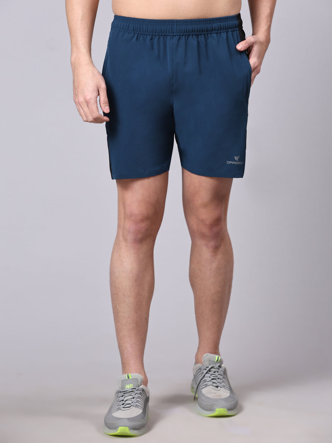 Dpassion Steel Blue Performance Training Shorts Active Fit - Dpassion