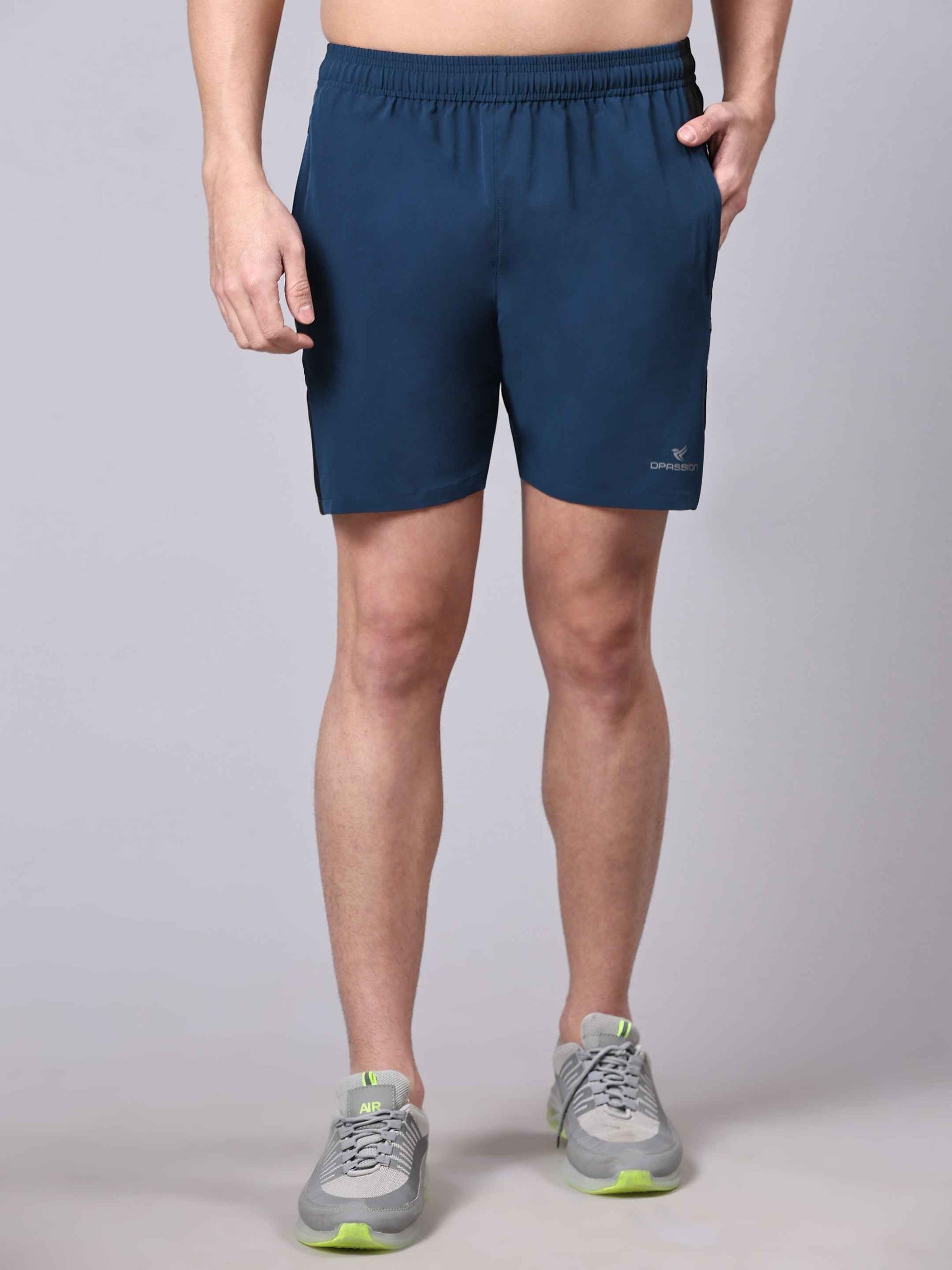 Dpassion Steel Blue Performance Training Shorts Active Fit