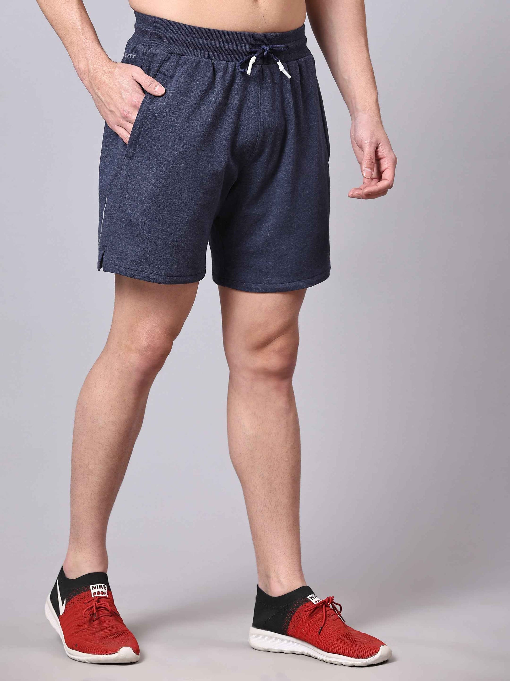Dpassion Navy Flex Knit Training Shorts Premium Athleisure