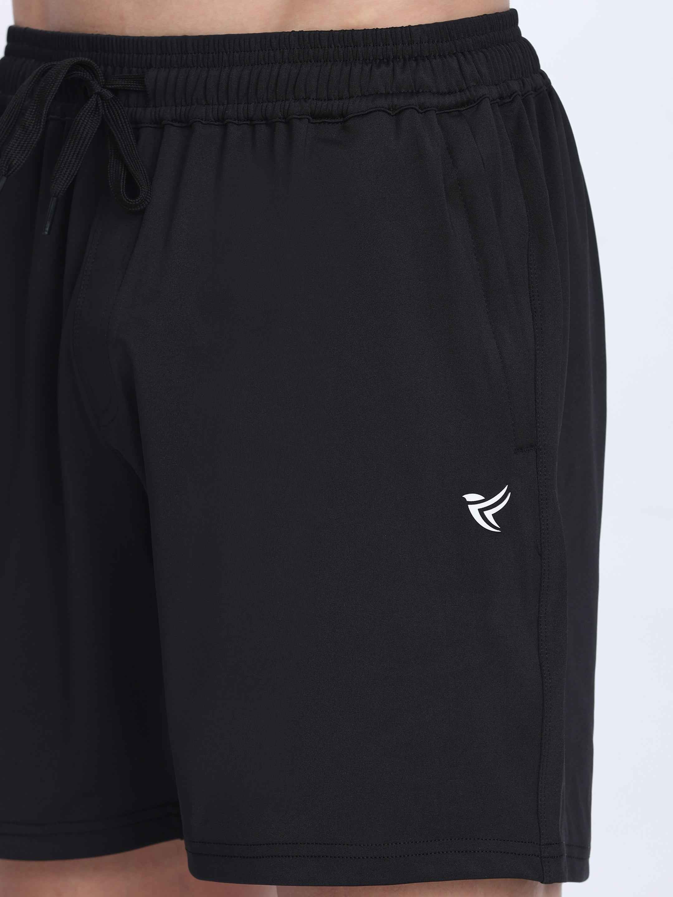 Dpassion Men Training Shorts Black Quick Dry Gym Activewear