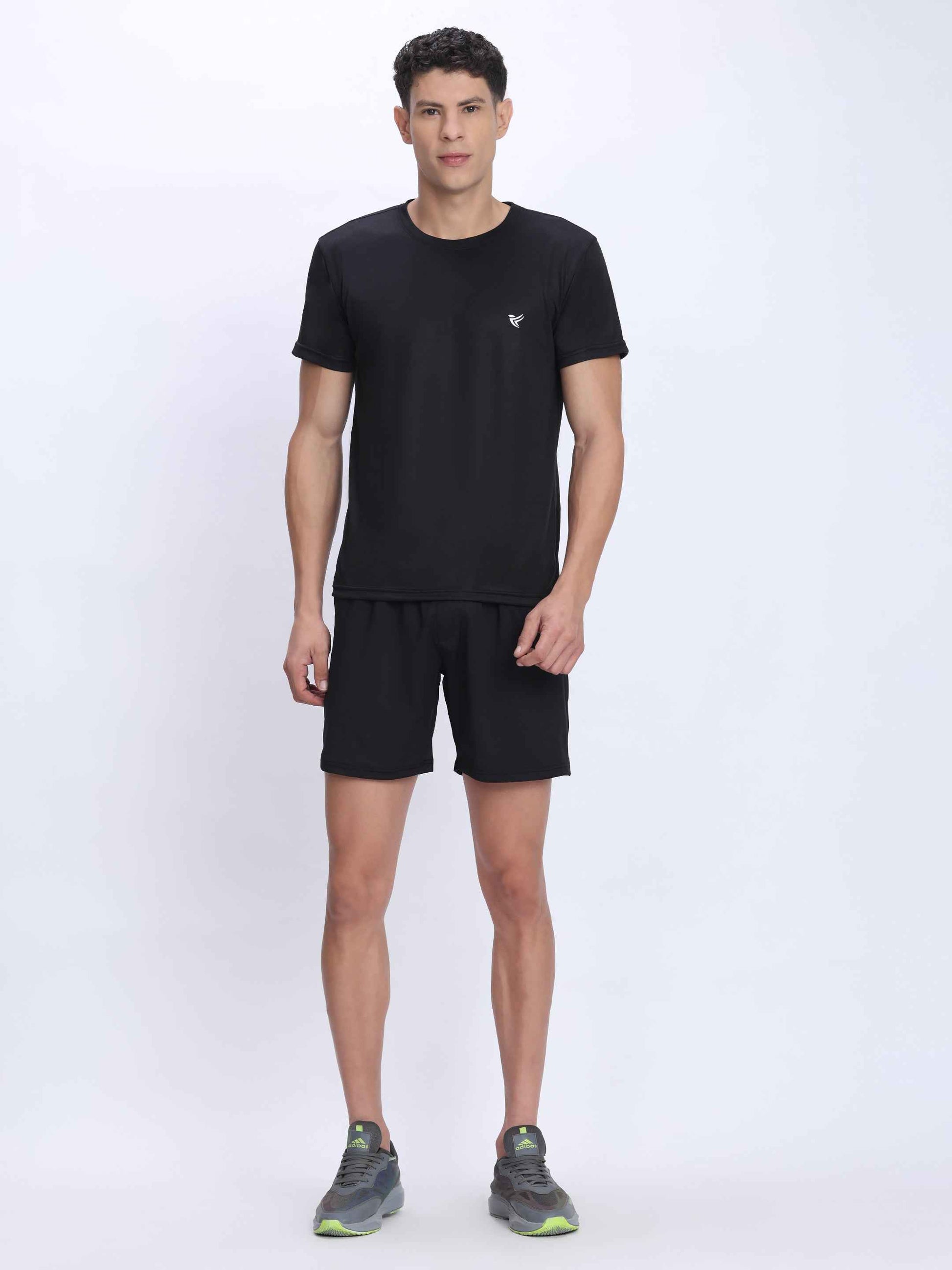 Dpassion Men Training Shorts Black Quick Dry Gym Activewear