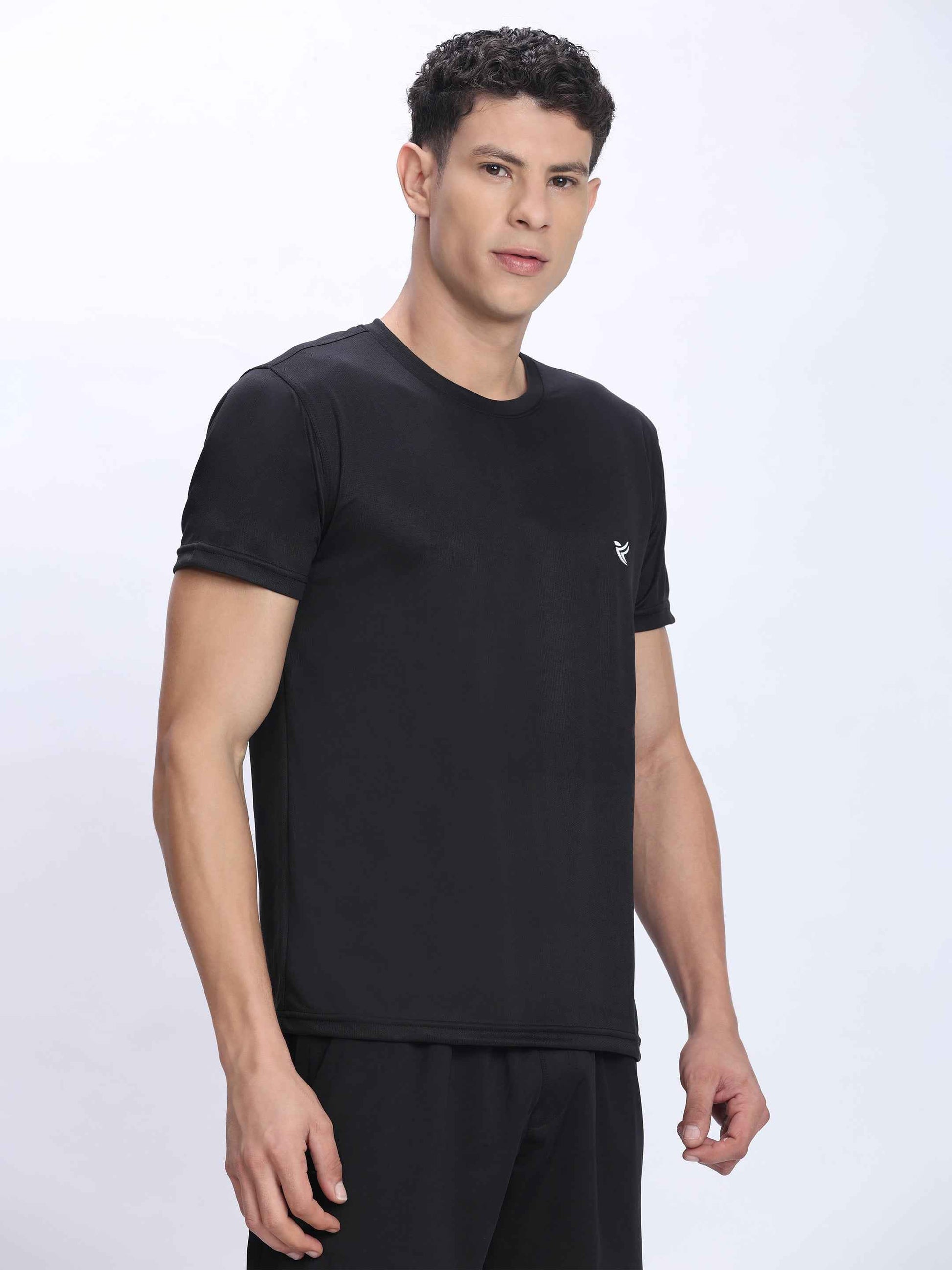 Dpassion Black Performance T-Shirt Quick Dry Breathable Activewear