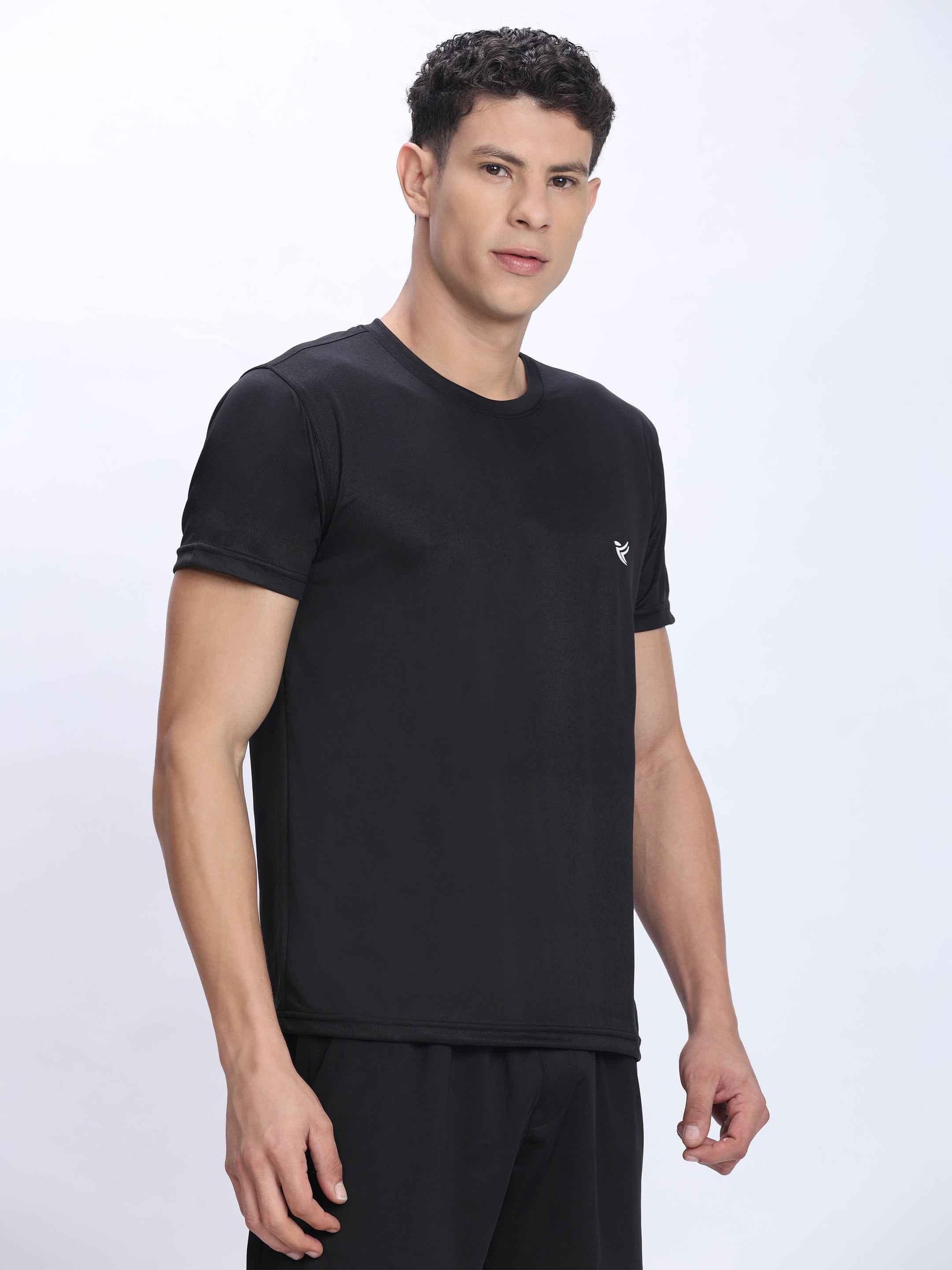Dpassion Black Performance T-Shirt Quick Dry Breathable Activewear