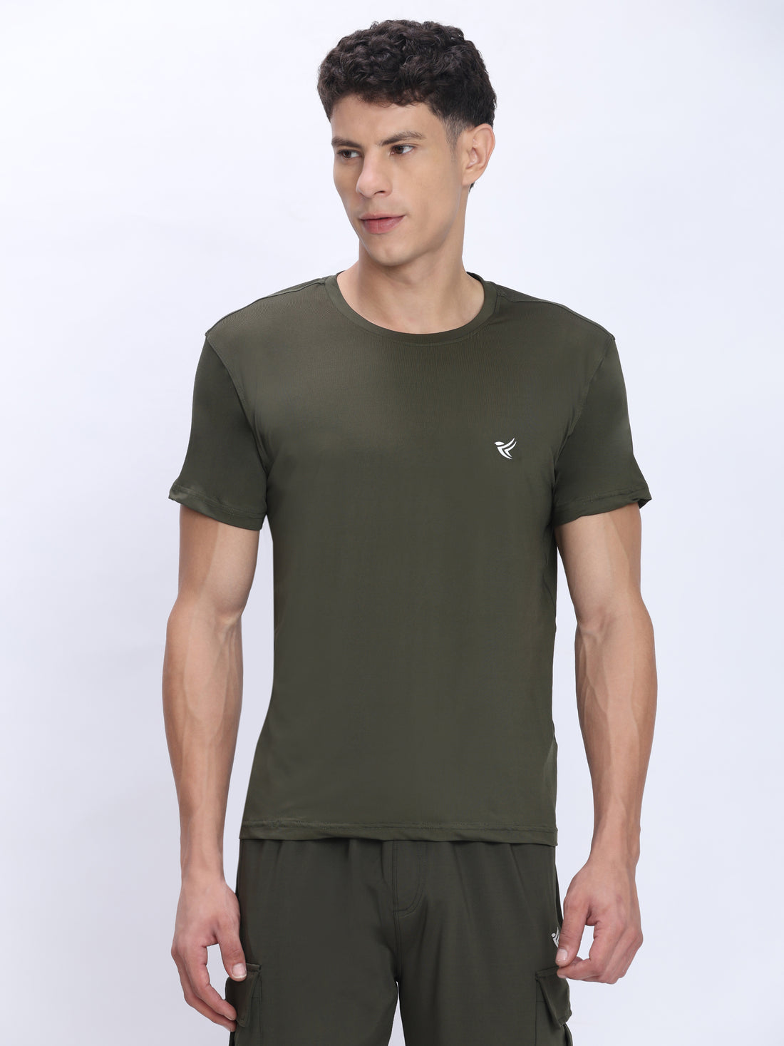 Dpassion Olive Performance T-Shirt Quick Dry Stretch Activewear