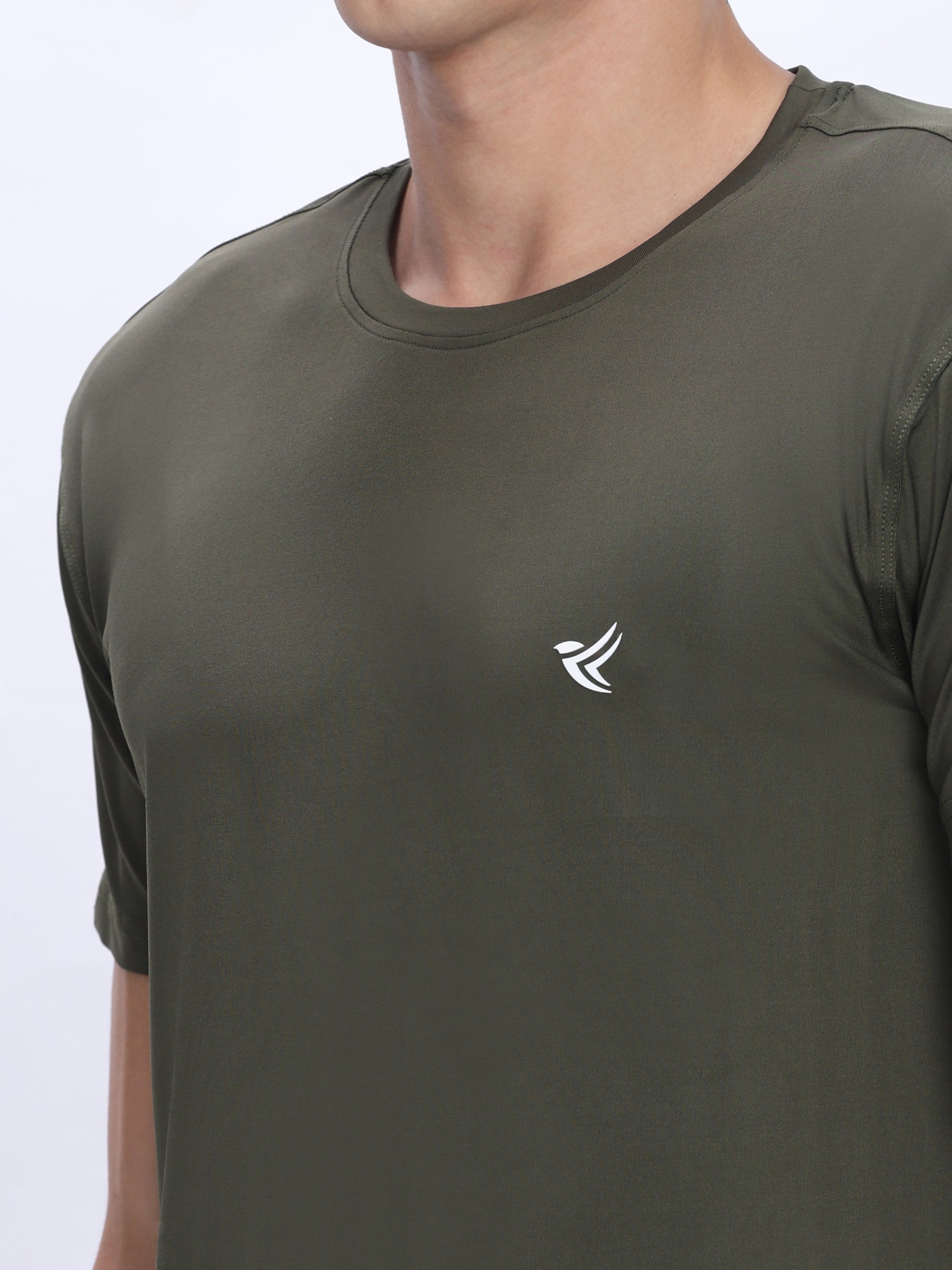 Dpassion Olive Performance T-Shirt Quick Dry Stretch Activewear - Dpassion