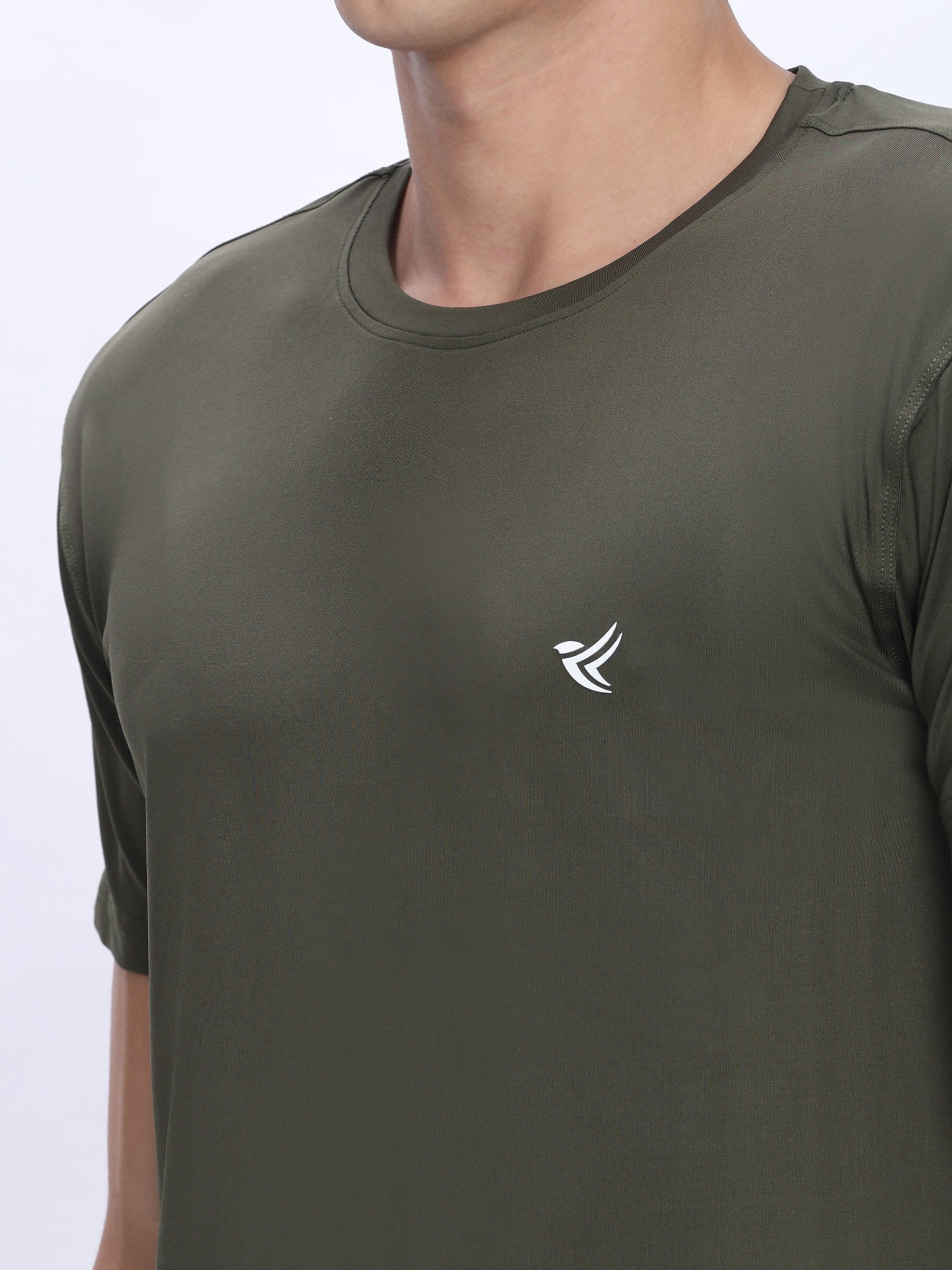 Dpassion Olive Performance T-Shirt Quick Dry Stretch Activewear - Dpassion