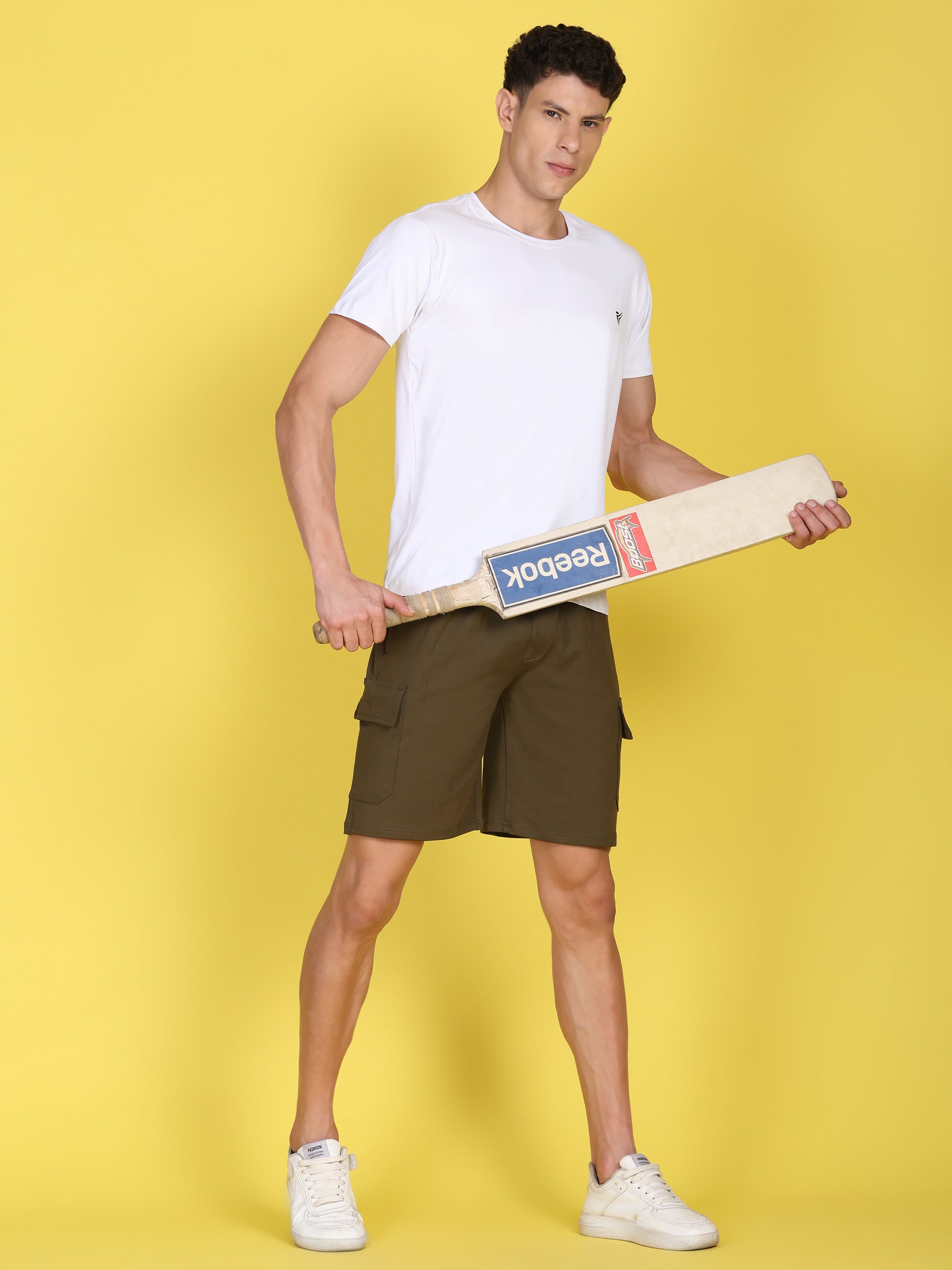 Men's Cargo Athletic Shorts - 4-Way Stretch with Moisture-Wicking Fabric