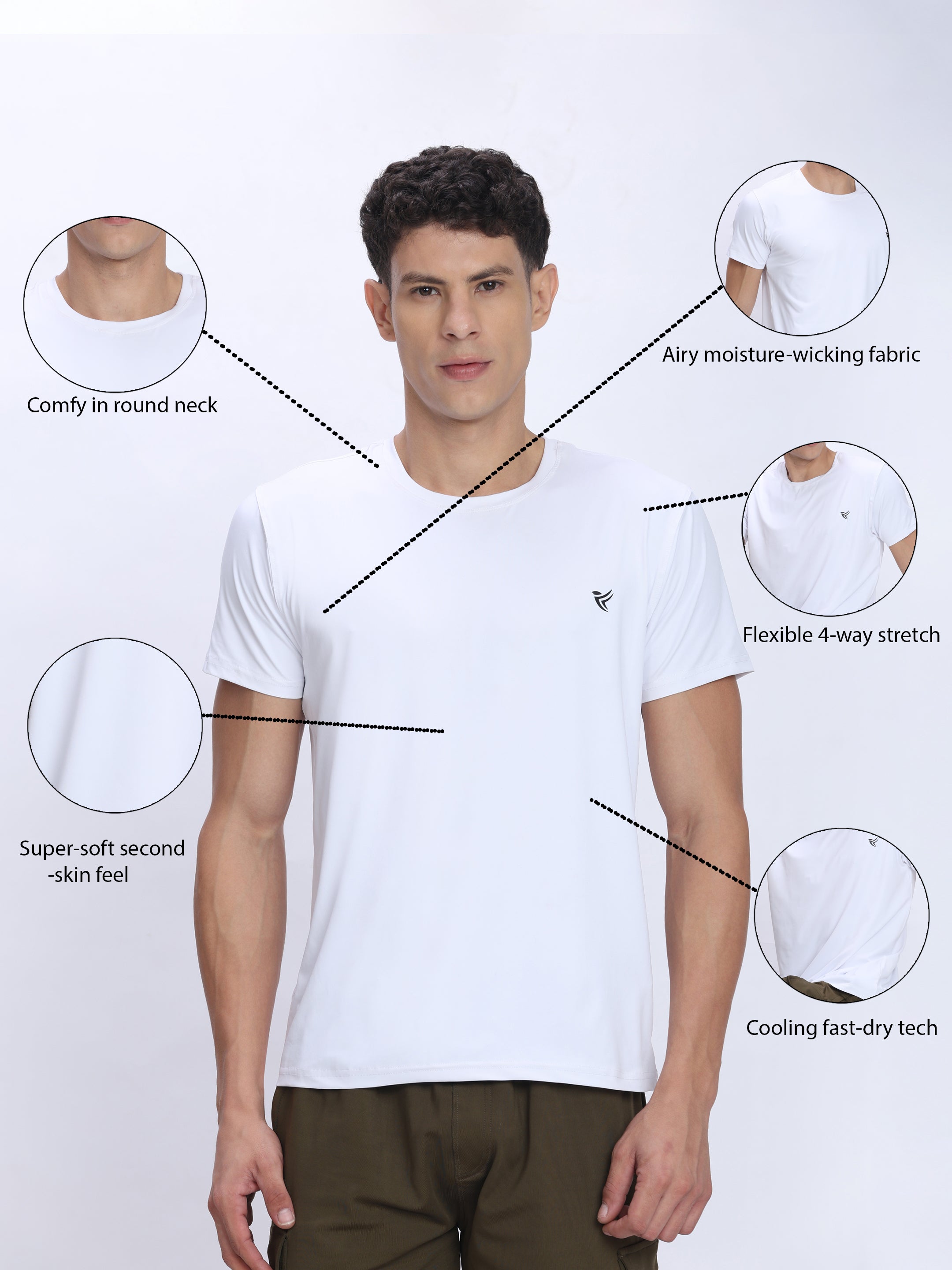 Men's Premium Performance T-Shirt - 4-Way Stretch