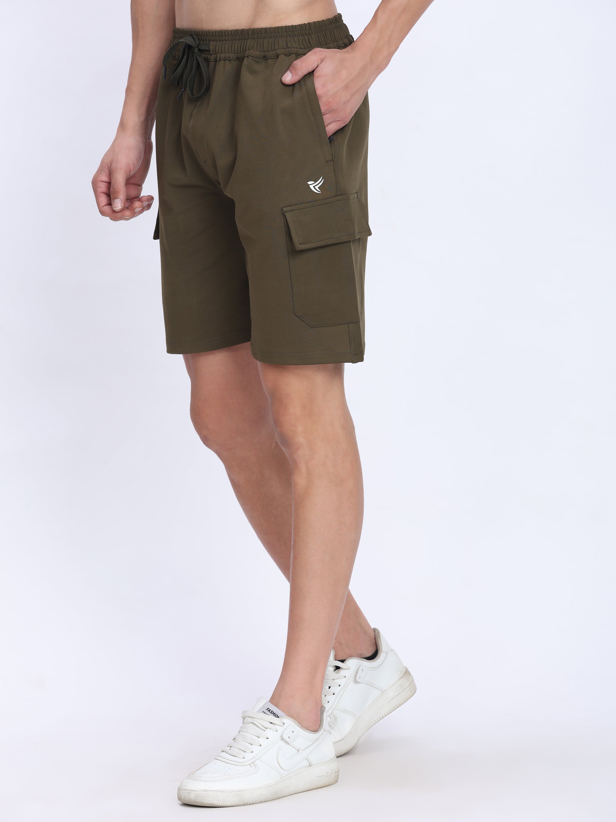 Men's Cargo Athletic Shorts - 4-Way Stretch with Moisture-Wicking Fabric