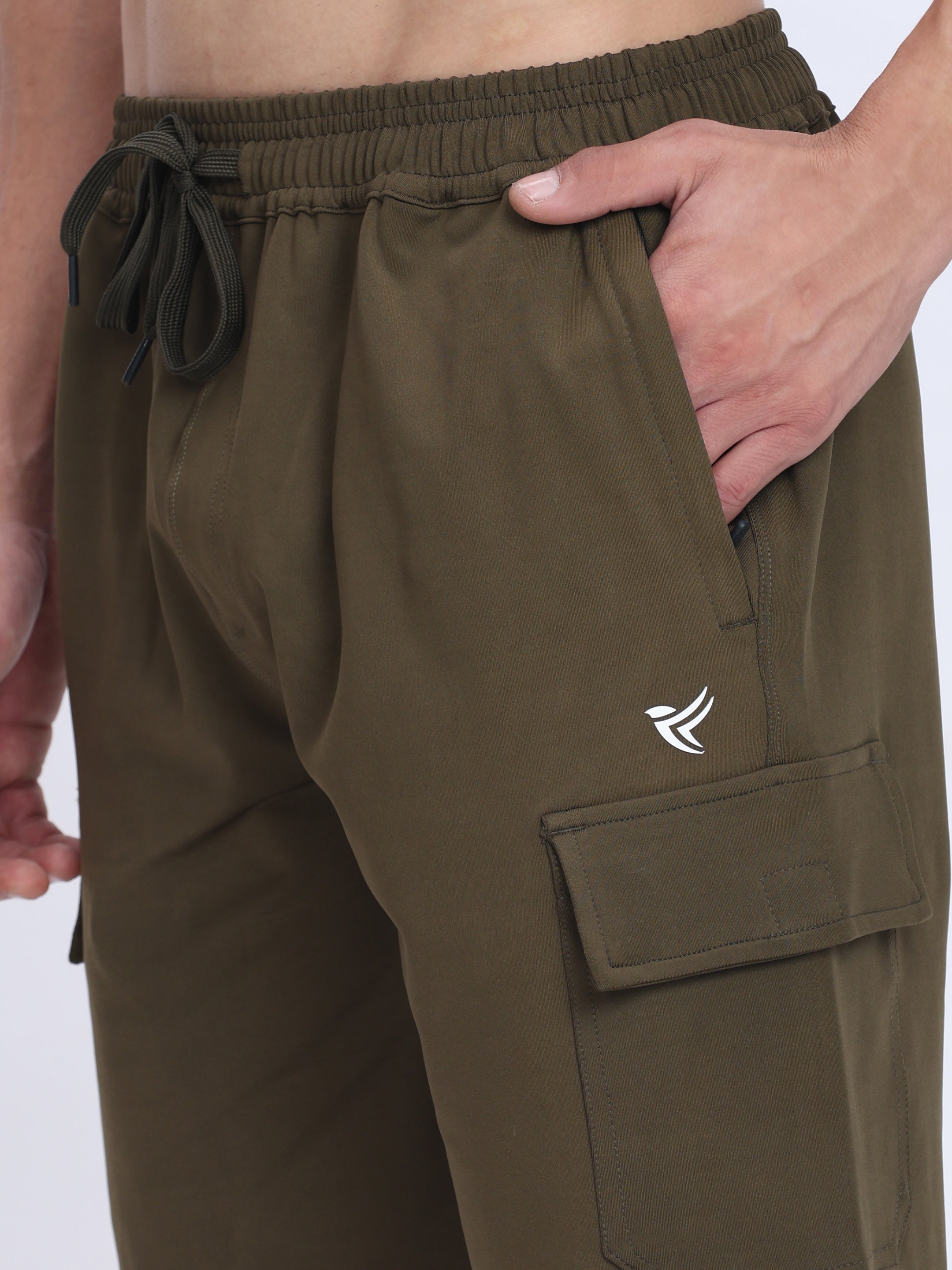 Men's Cargo Athletic Shorts - 4-Way Stretch with Moisture-Wicking Fabric